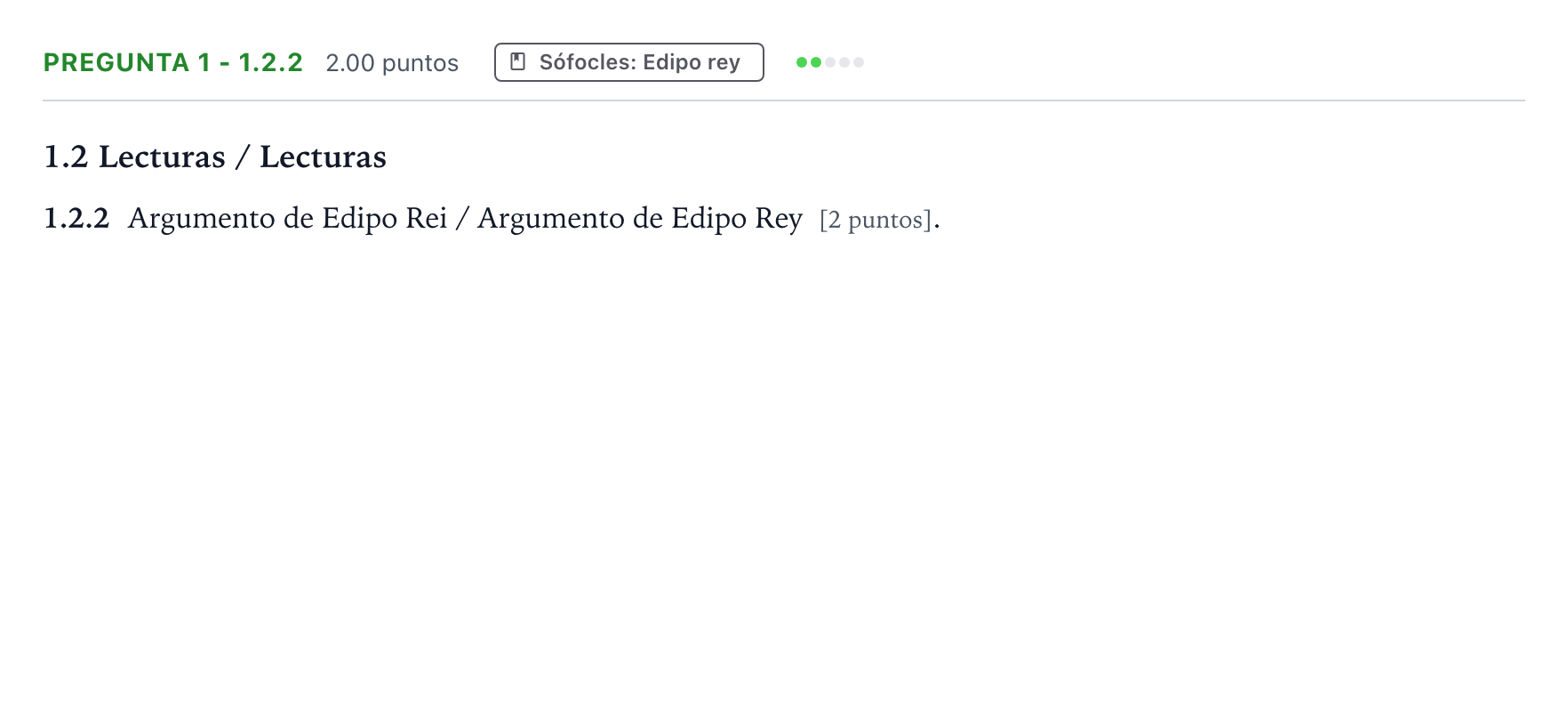 Enunciado: Pregunta 1 - 1.2.2 · Griego II PAU Galicia Ordinaria 2023