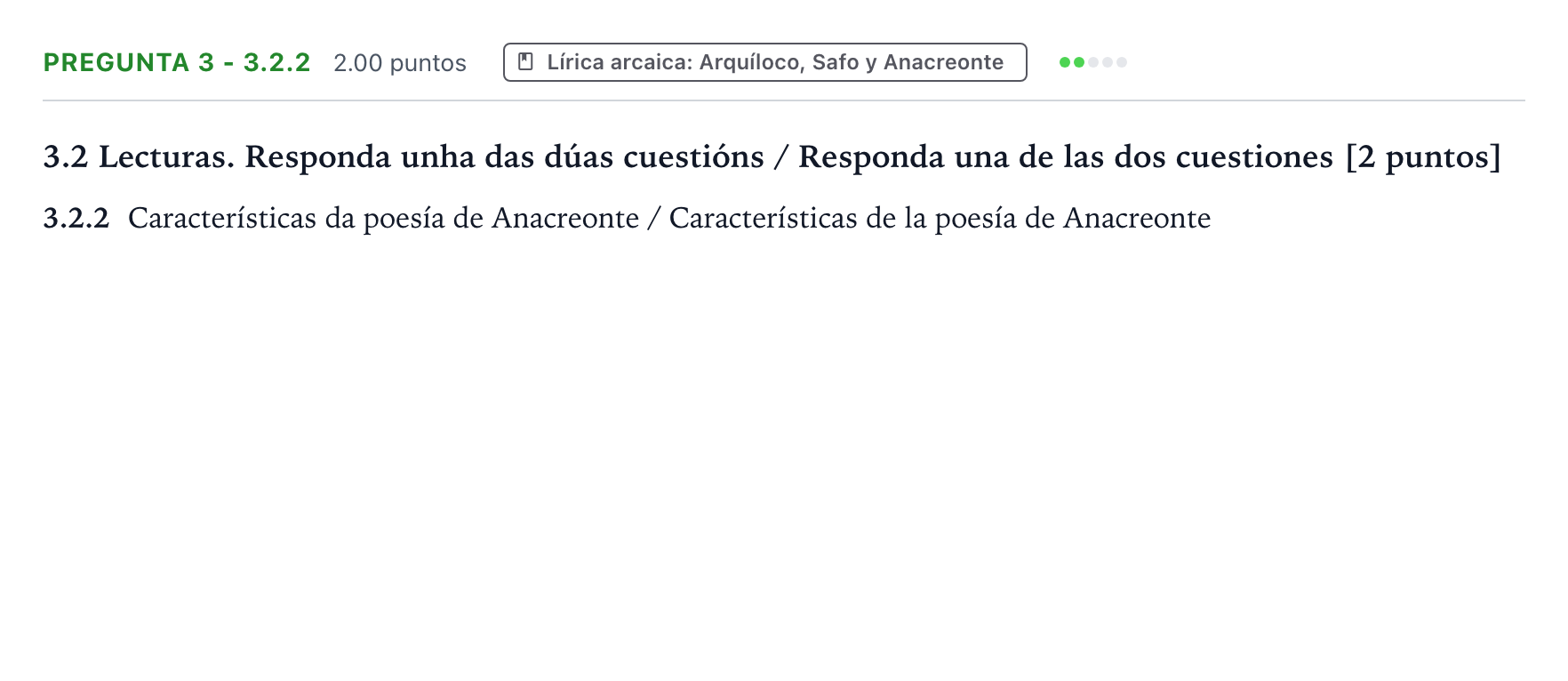 Enunciado: Pregunta 3 - 3.2.2 · Griego II PAU Galicia Ordinaria 2023