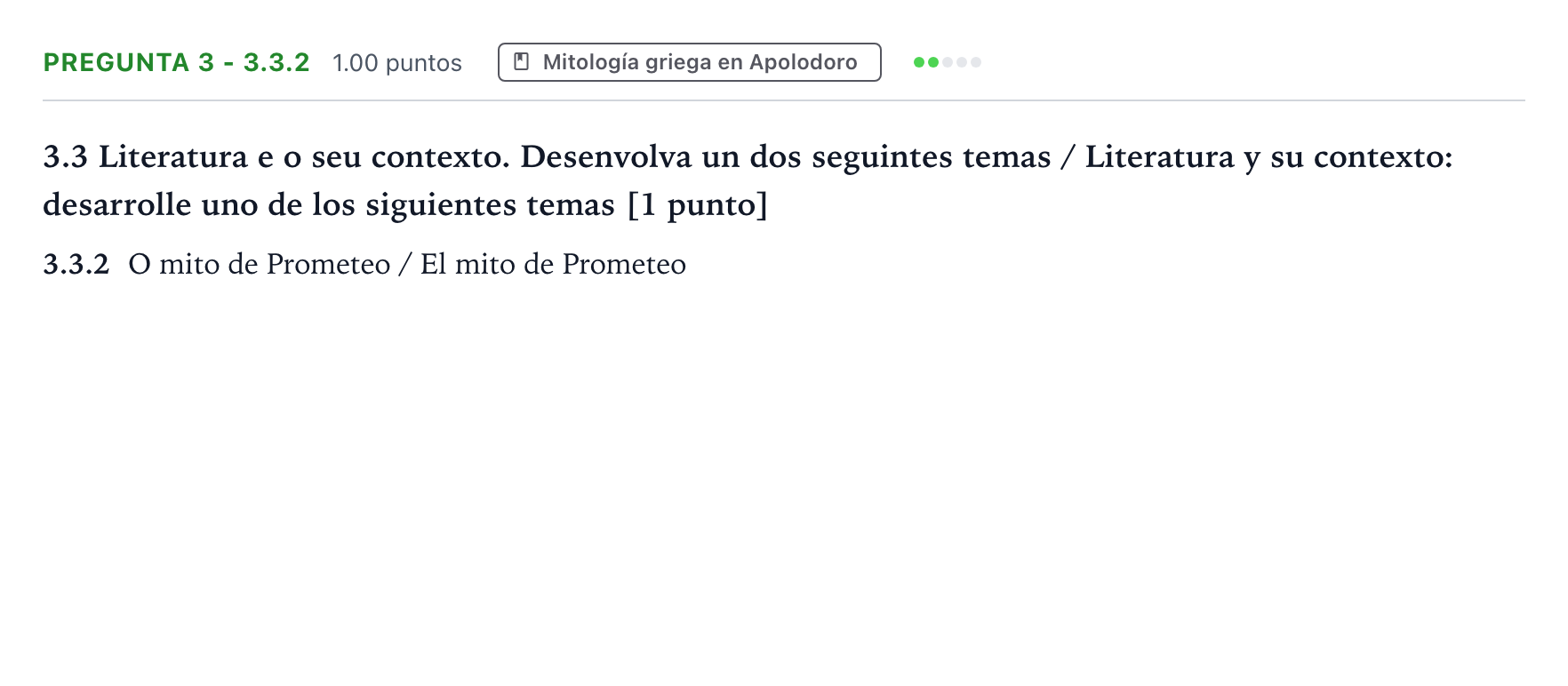 Enunciado: Pregunta 3 - 3.3.2 · Griego II PAU Galicia Ordinaria 2023