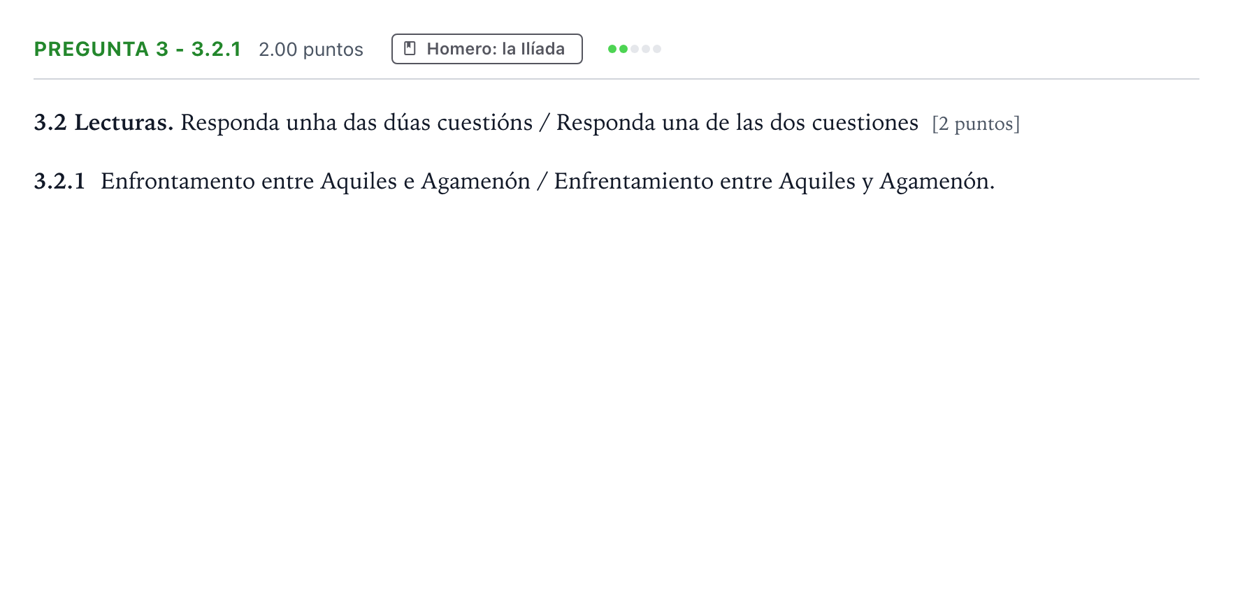 Enunciado: Pregunta 3 - 3.2.1 · Griego II PAU Galicia Extraordinaria 2023