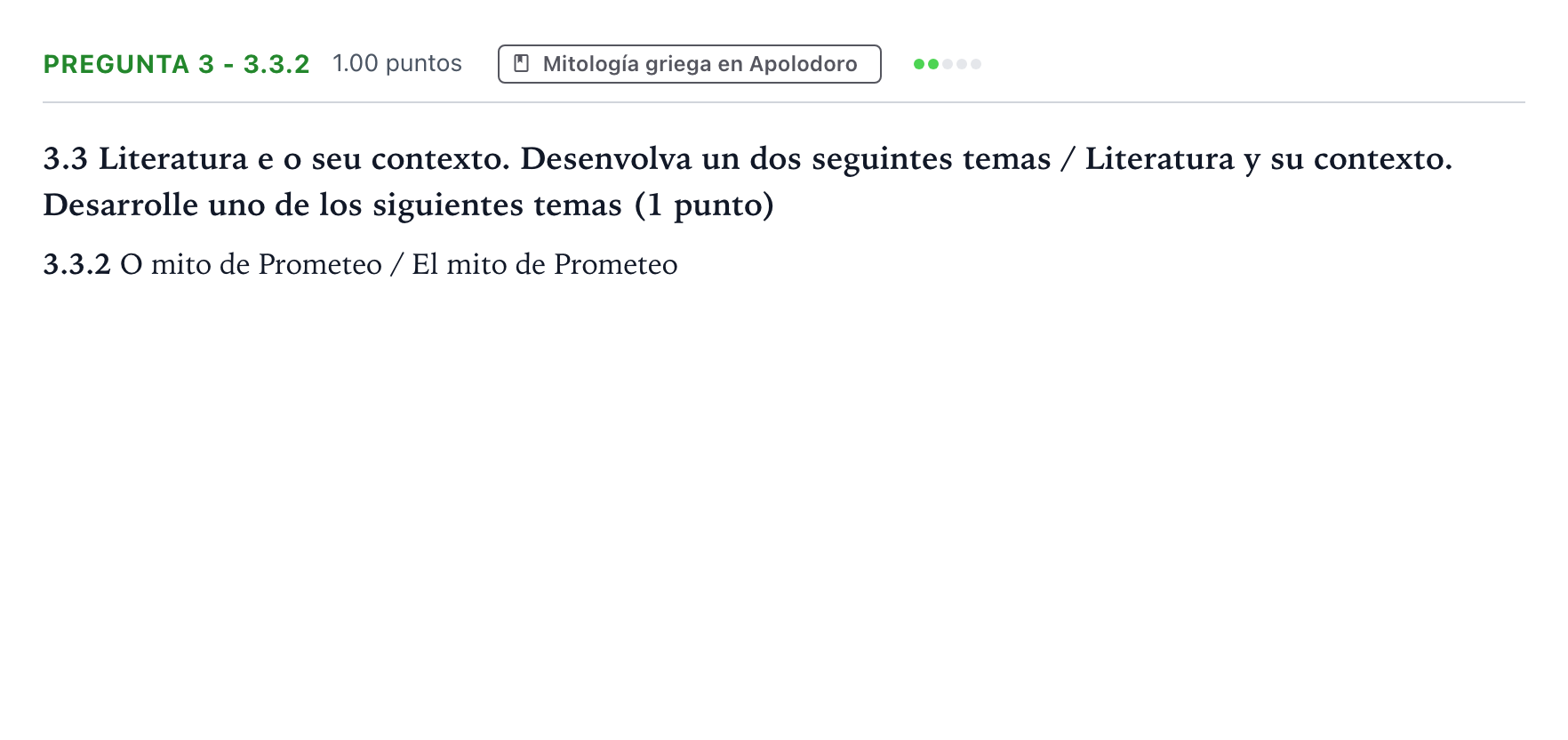 Enunciado: Pregunta 3 - 3.3.2 · Griego II PAU Galicia Extraordinaria 2023