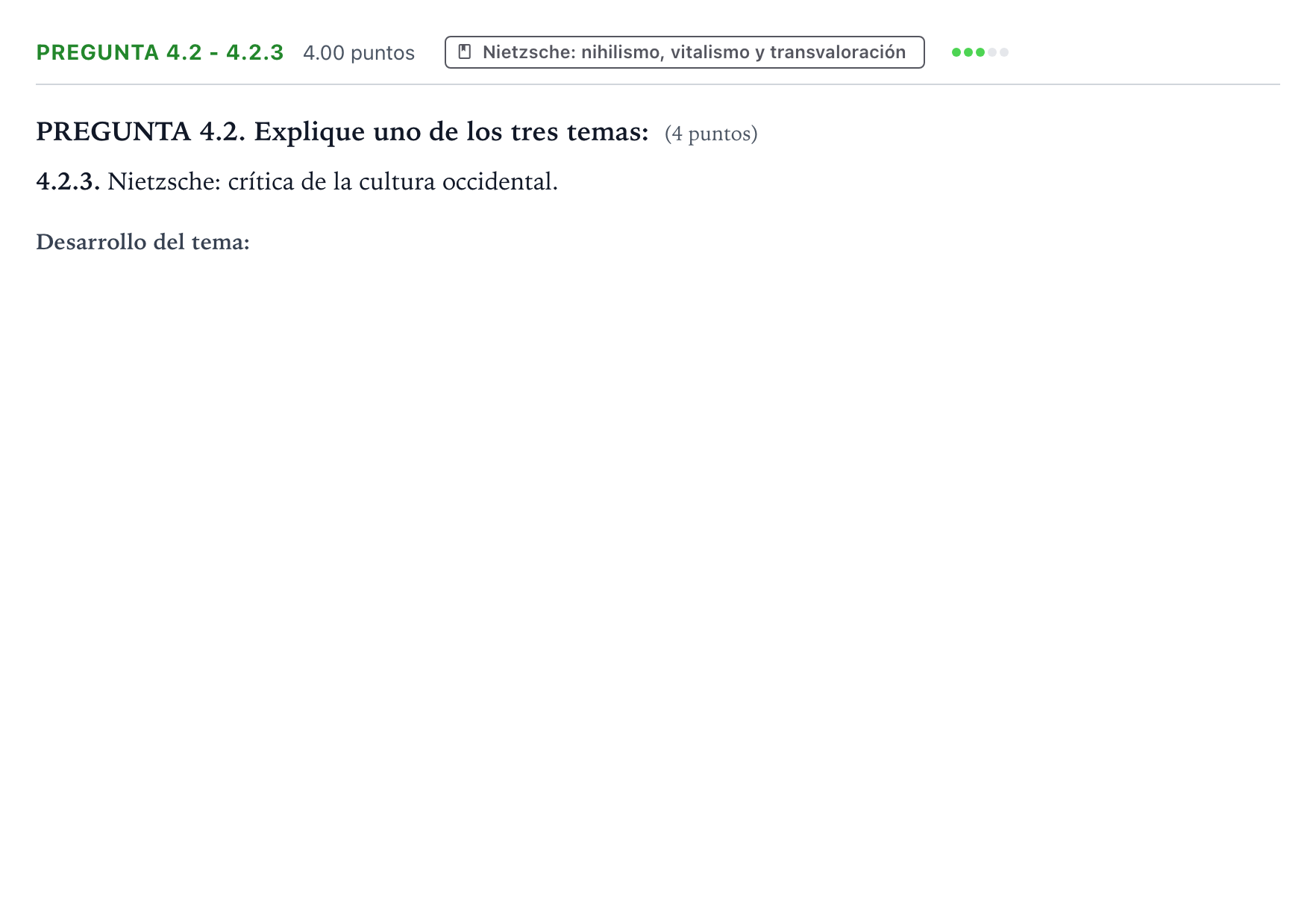 Enunciado: Pregunta 4.2 - 4.2.3 · Historia de la Filosofía PAU Galicia Ordinaria 2023