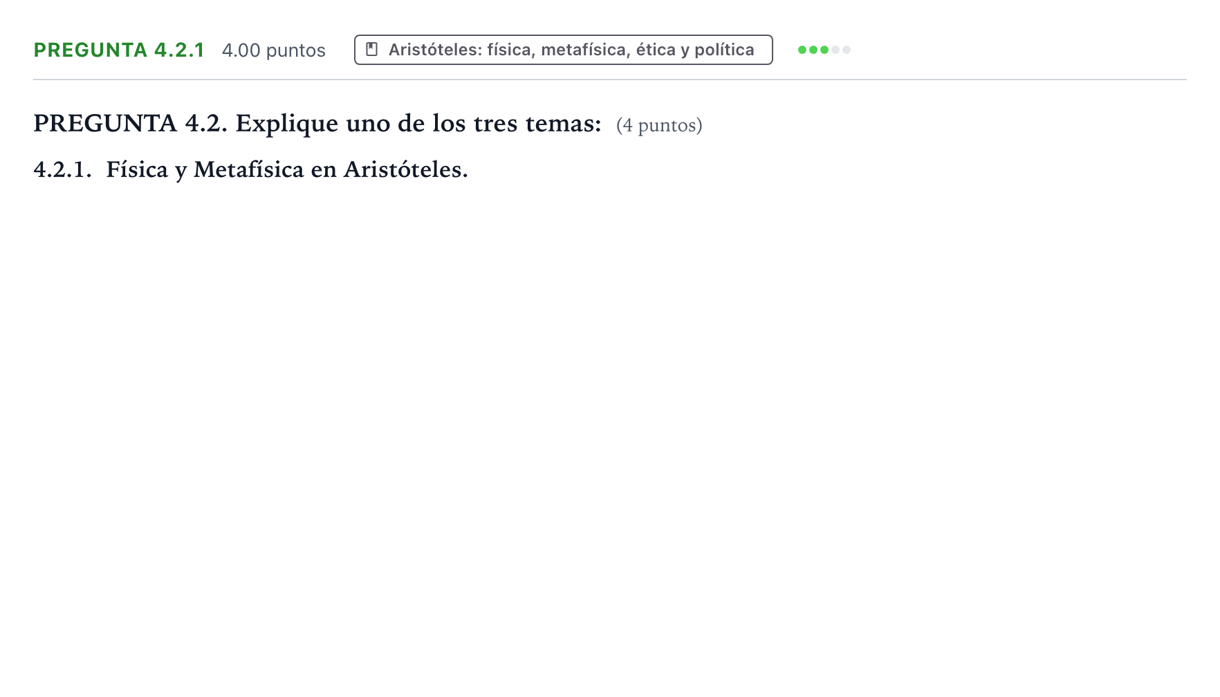 Enunciado: Pregunta 4.2.1 · Historia de la Filosofía PAU Galicia Extraordinaria 2023