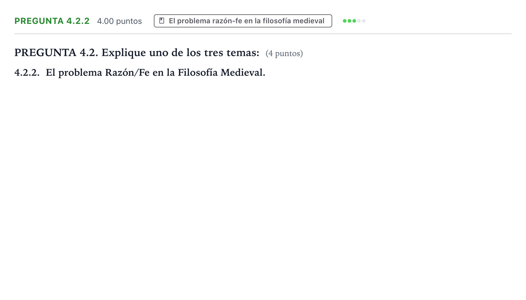 Enunciado: Pregunta 4.2.2 · Historia de la Filosofía PAU Galicia Extraordinaria 2023