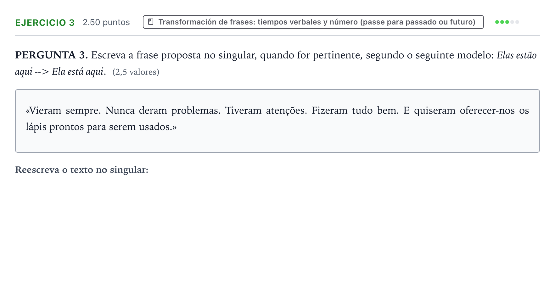 Enunciado: Problema 3 · Portugués PAU Galicia Ordinaria 2022