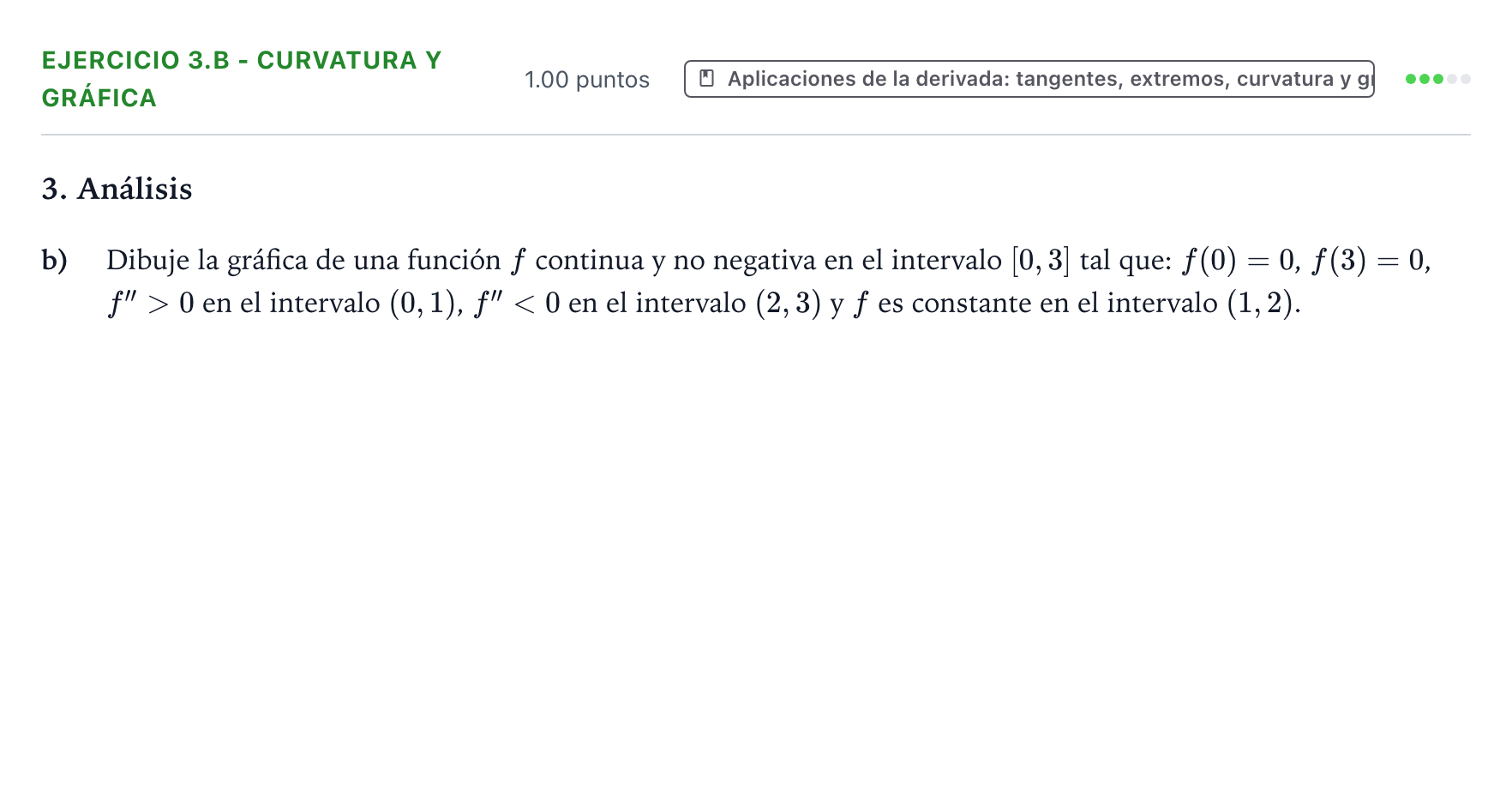 Enunciado: Ejercicio 3.b - Curvatura y gráfica · Matemáticas II PAU Galicia Ordinaria 2022