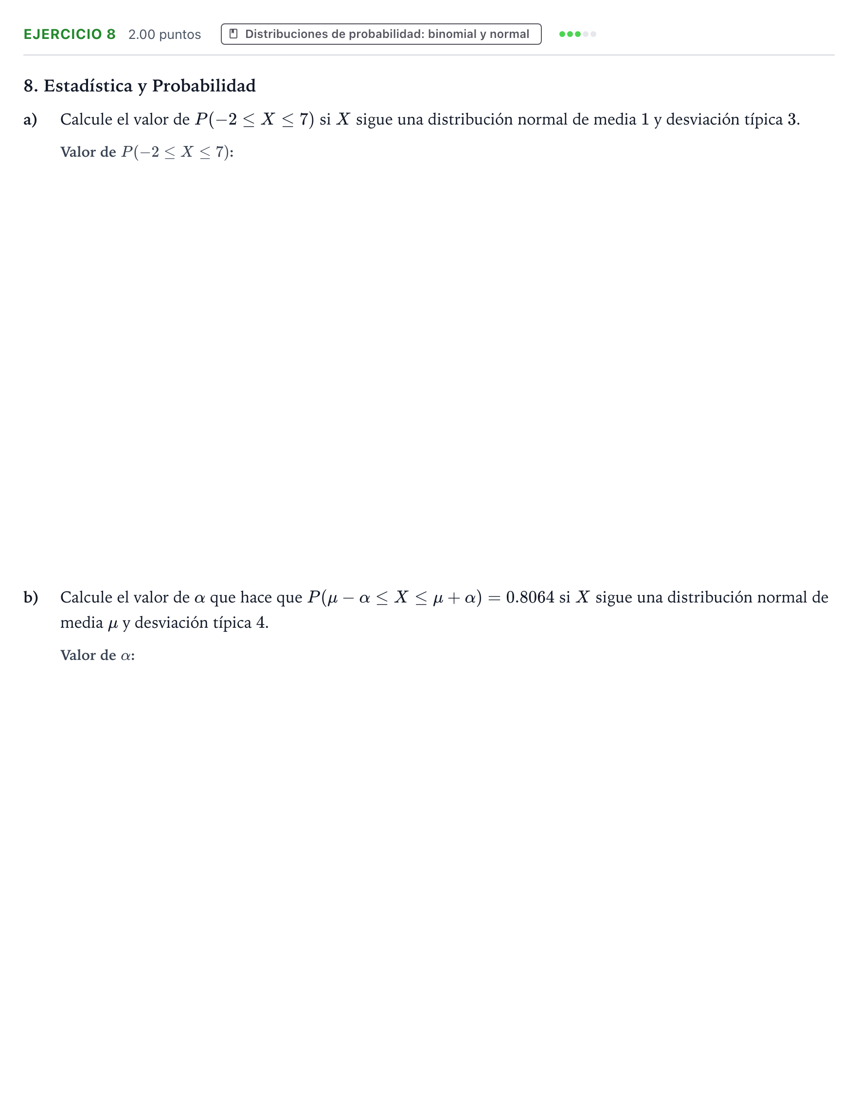 Enunciado: Problema 8 · Matemáticas II PAU Galicia Ordinaria 2022