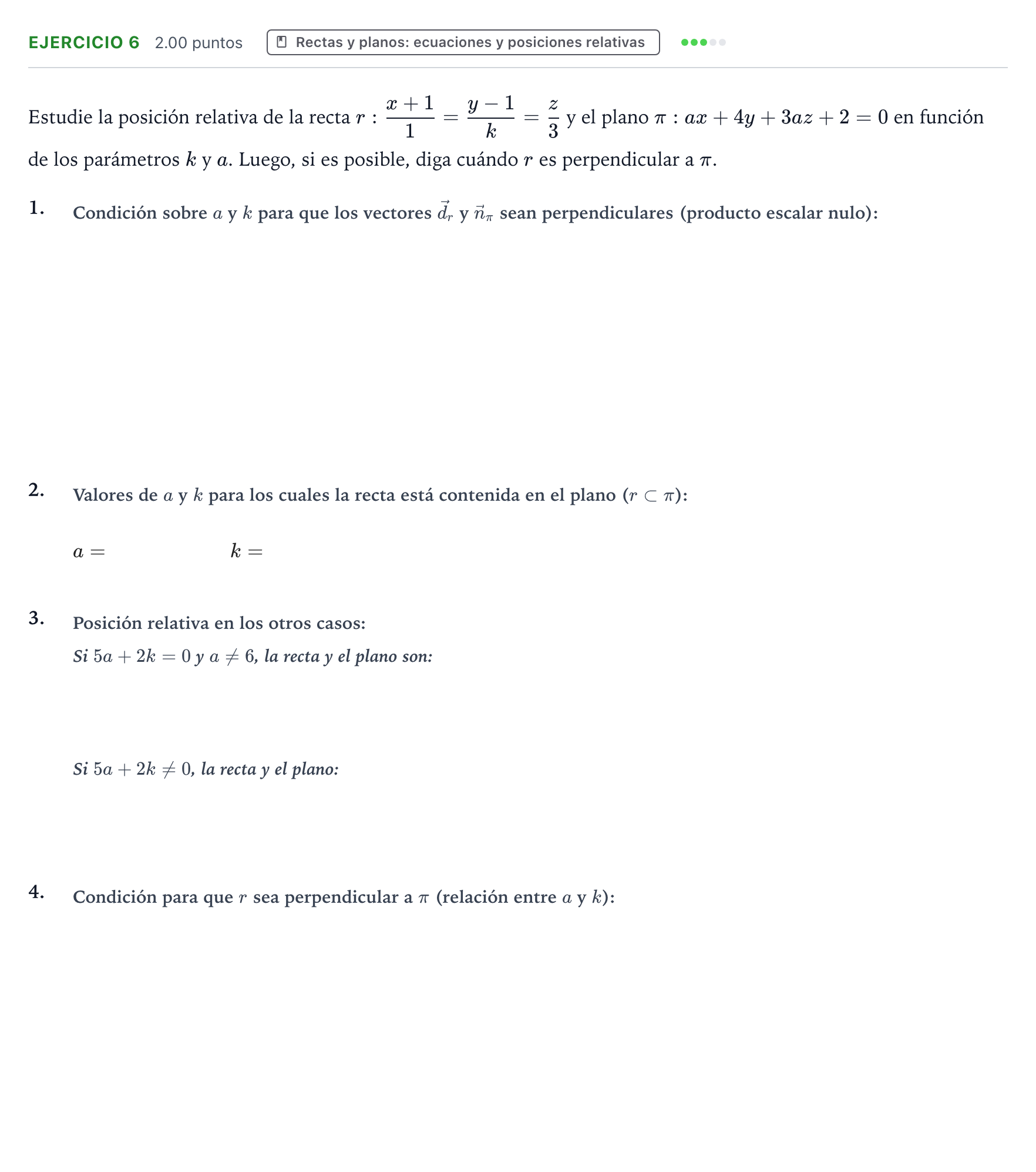 Enunciado: Problema 6 · Matemáticas II PAU Galicia Extraordinaria 2022