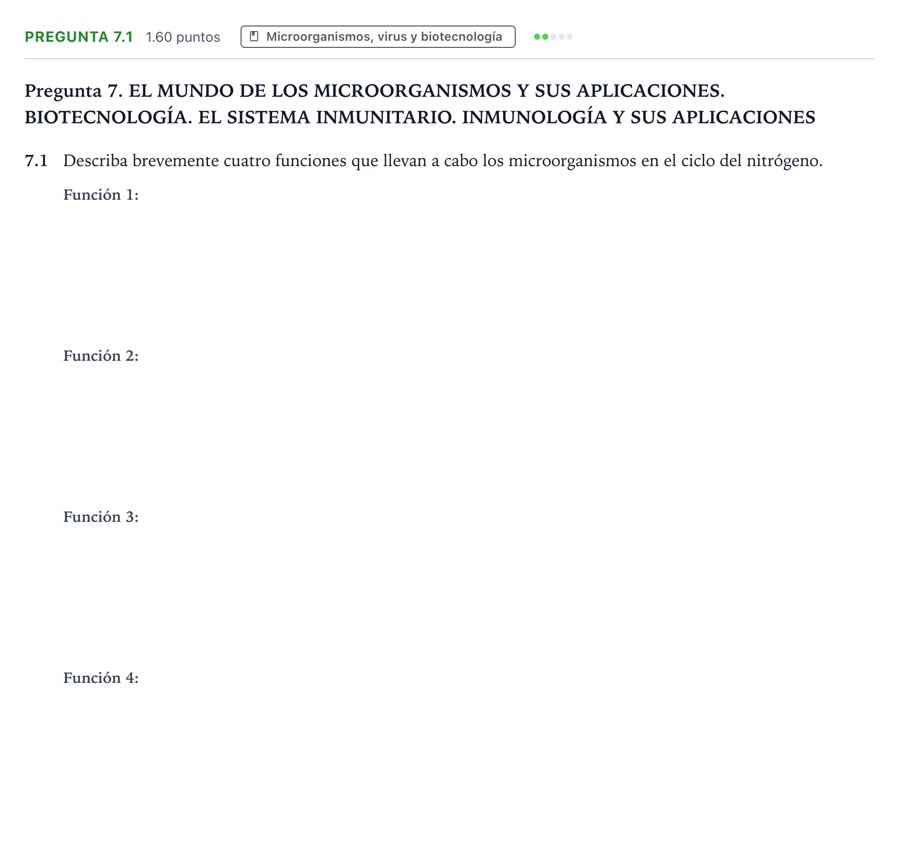 Enunciado: Pregunta 7.1 - Microorganismos · Biología PAU Galicia Extraordinaria 2022