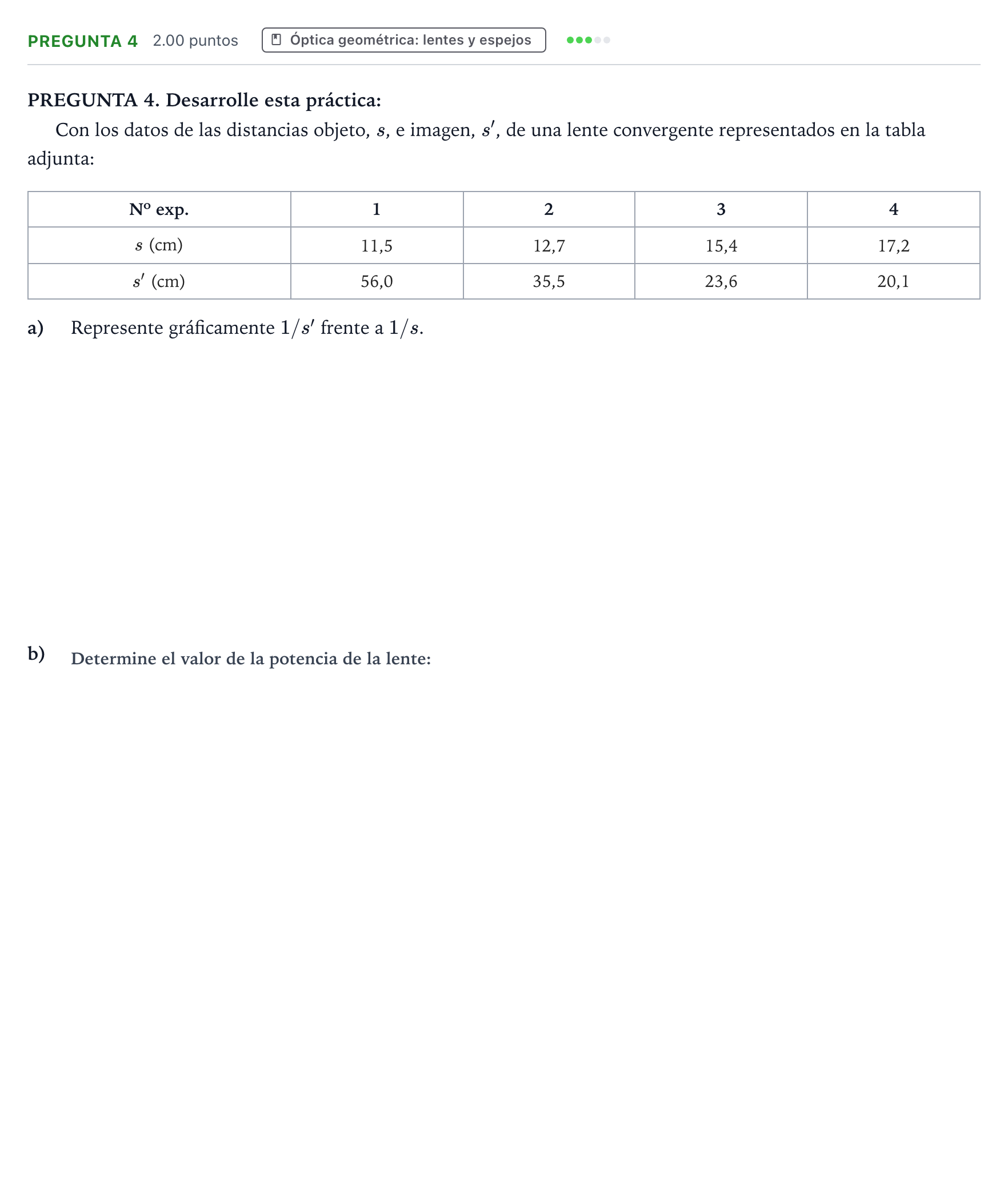 Enunciado: Pregunta 4 · Física PAU Galicia Extraordinaria 2022