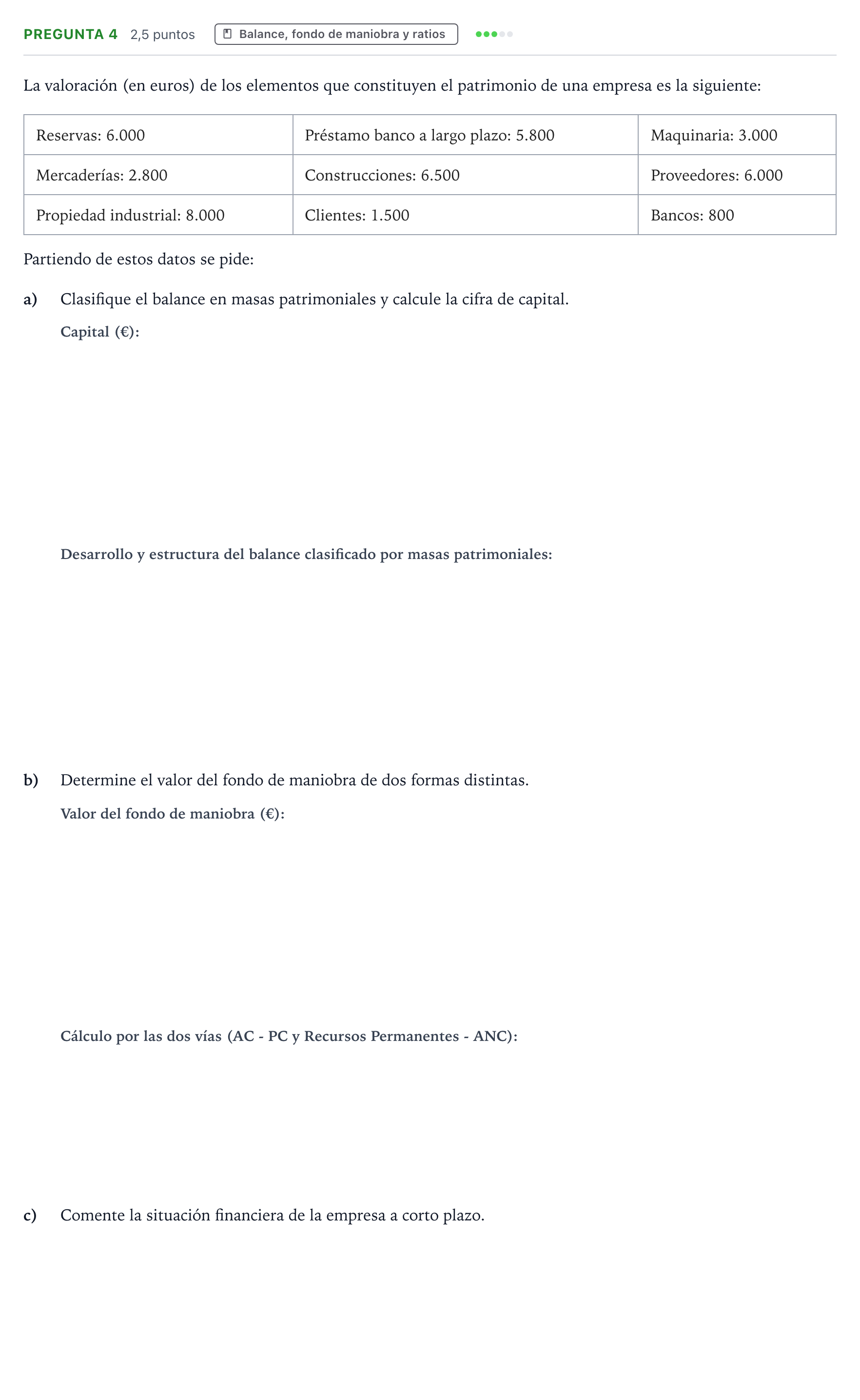 Enunciado: Pregunta 4 · Empresa y Diseño de Modelos de Negocio PAU Galicia Ordinaria 2022
