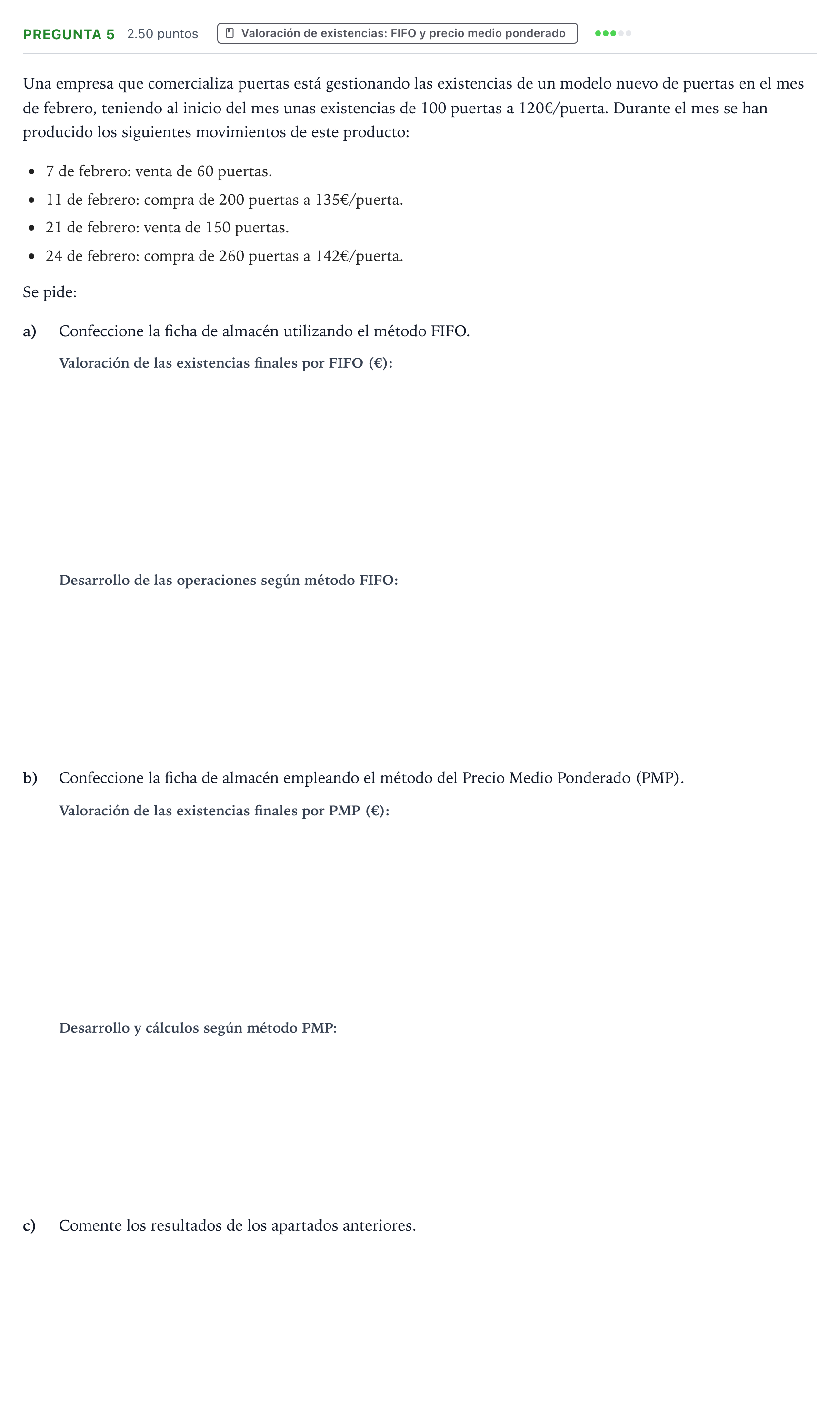 Enunciado: Pregunta 5 · Empresa y Diseño de Modelos de Negocio PAU Galicia Ordinaria 2022