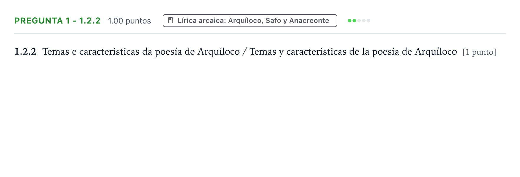 Enunciado: Pregunta 1 - 1.2.2 · Griego II PAU Galicia Ordinaria 2022