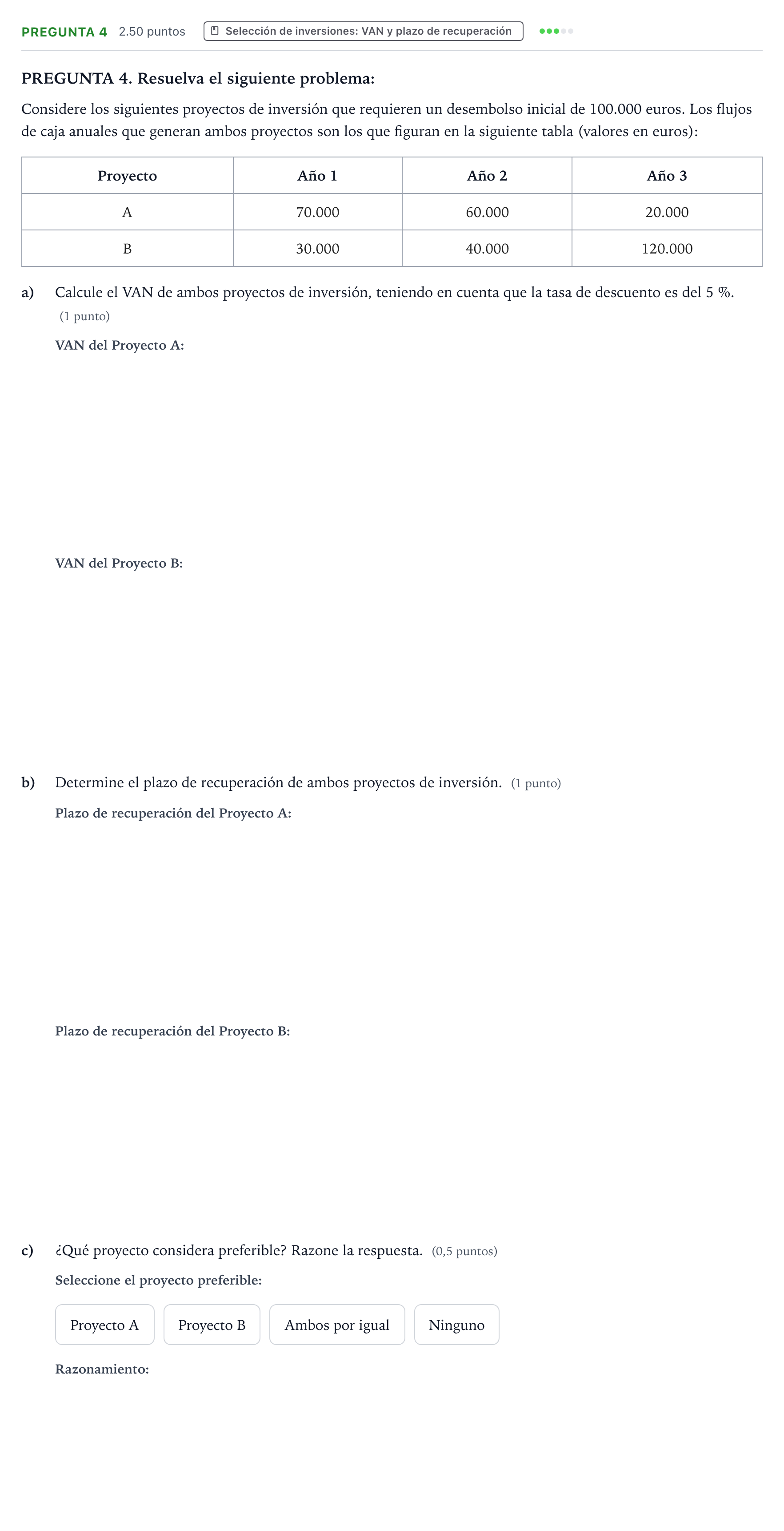 Enunciado: Pregunta 4 · Empresa y Diseño de Modelos de Negocio PAU Galicia Extraordinaria 2022