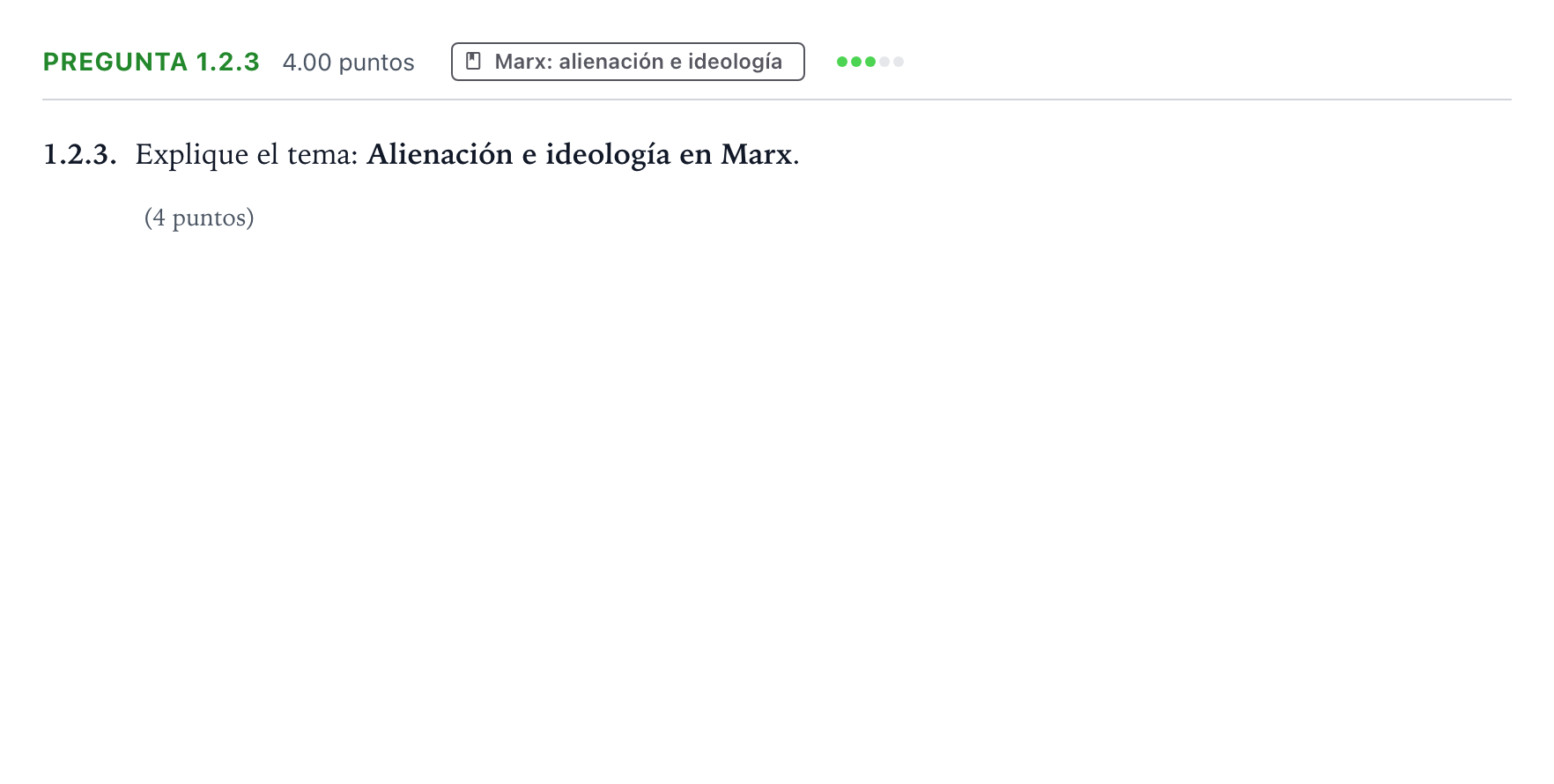 Enunciado: Pregunta 1.2.3 · Historia de la Filosofía PAU Galicia Extraordinaria 2022