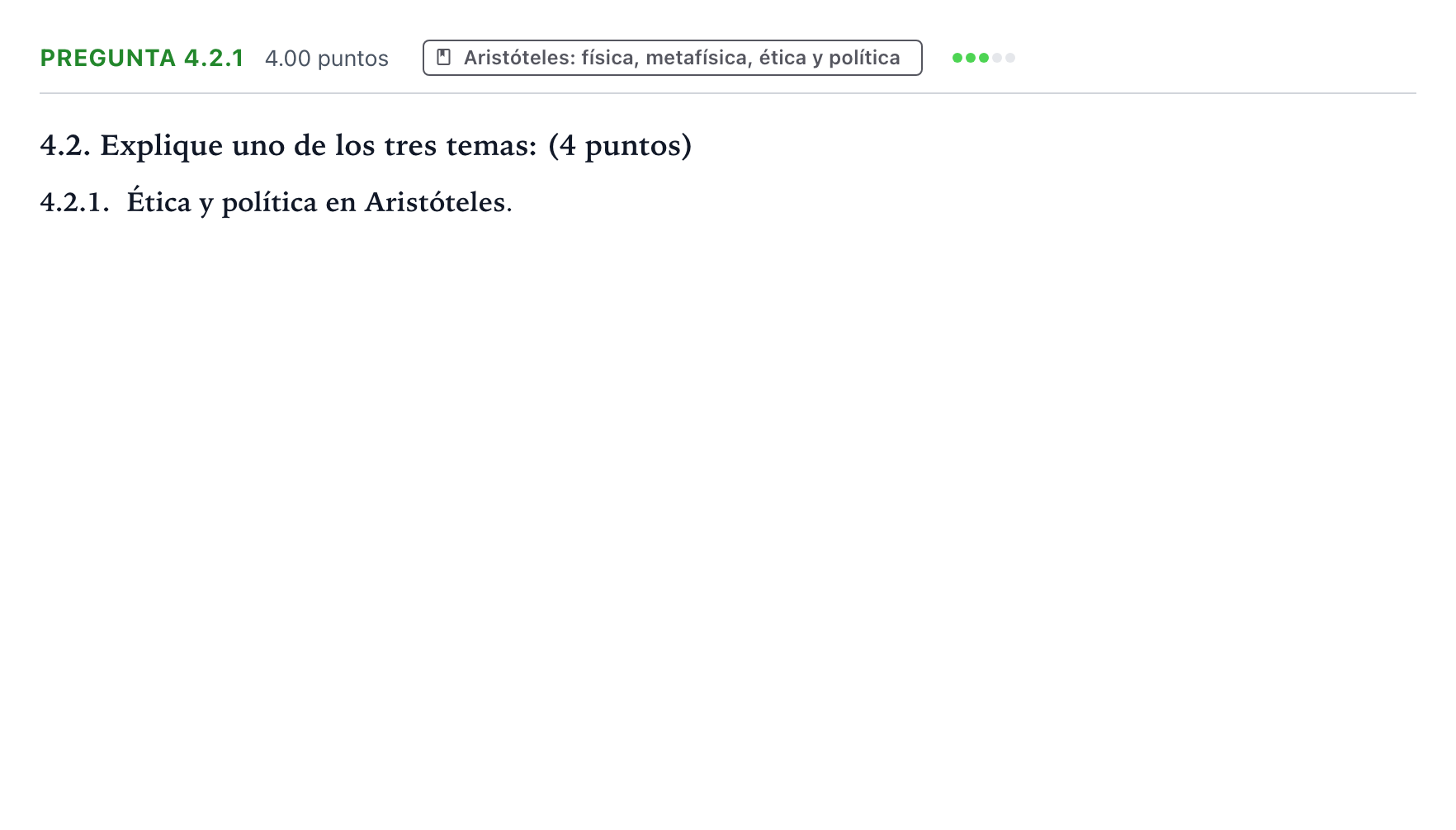 Enunciado: Pregunta 4.2.1 · Historia de la Filosofía PAU Galicia Extraordinaria 2022
