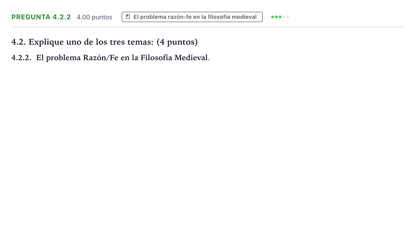 Enunciado: Pregunta 4.2.2 · Historia de la Filosofía PAU Galicia Extraordinaria 2022