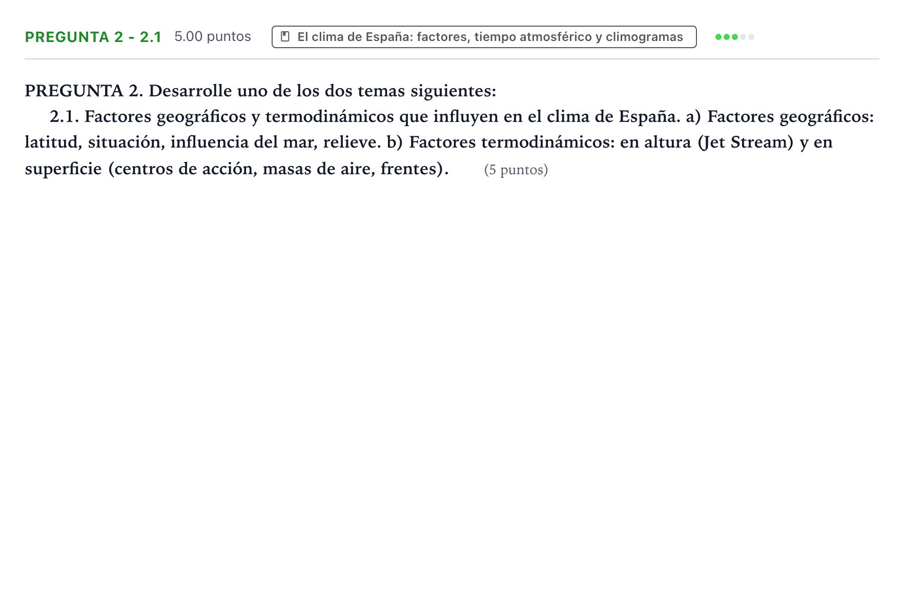 Enunciado: Pregunta 2 - 2.1 · Geografía PAU Galicia Extraordinaria 2022
