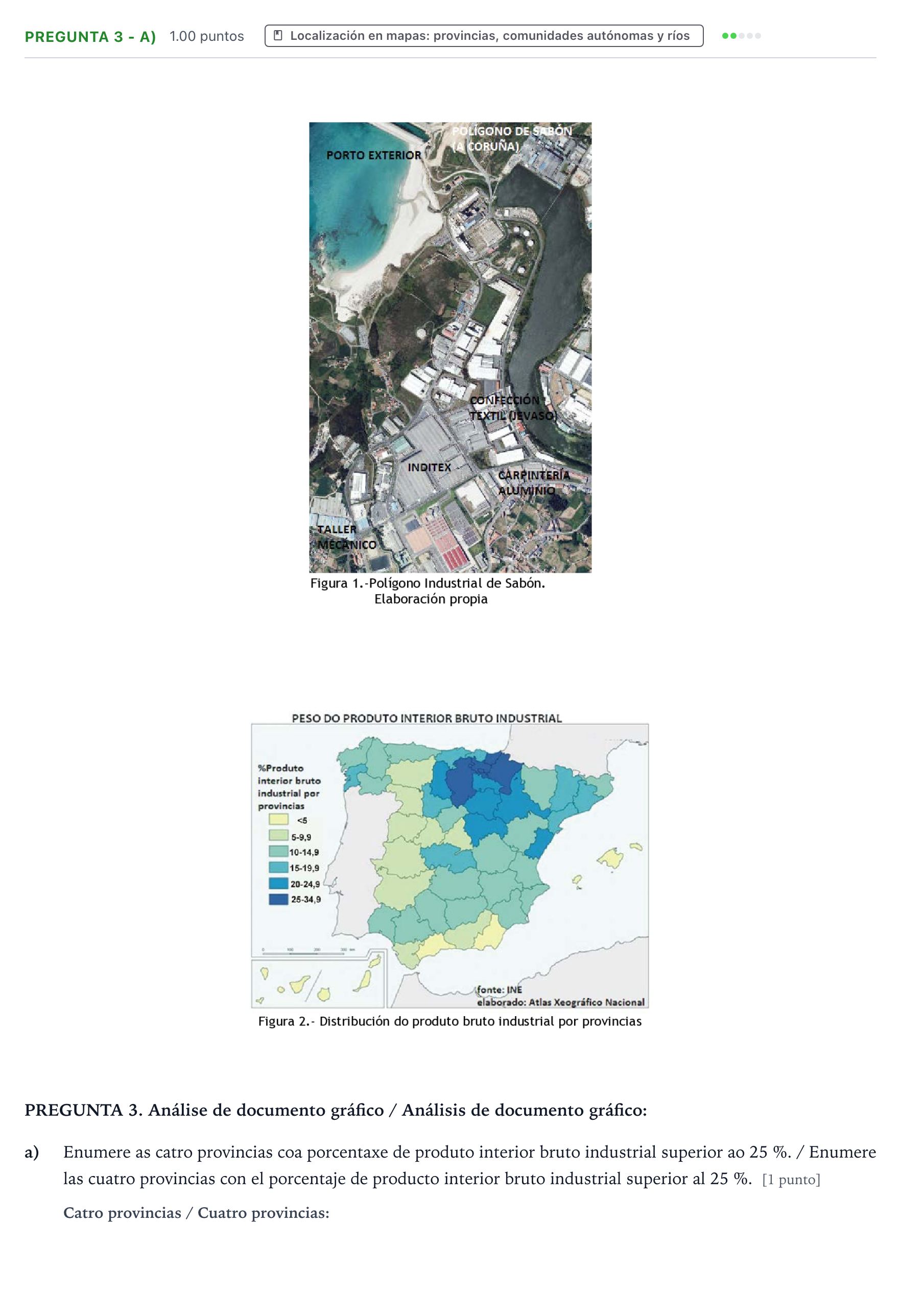 Enunciado: Pregunta 3 - a) · Geografía PAU Galicia Extraordinaria 2022