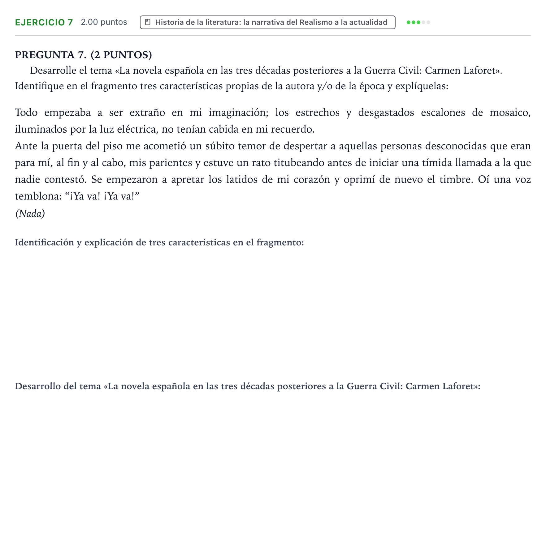 Enunciado: Problema 7 · Lengua Castellana y Literatura II PAU Galicia Ordinaria 2021