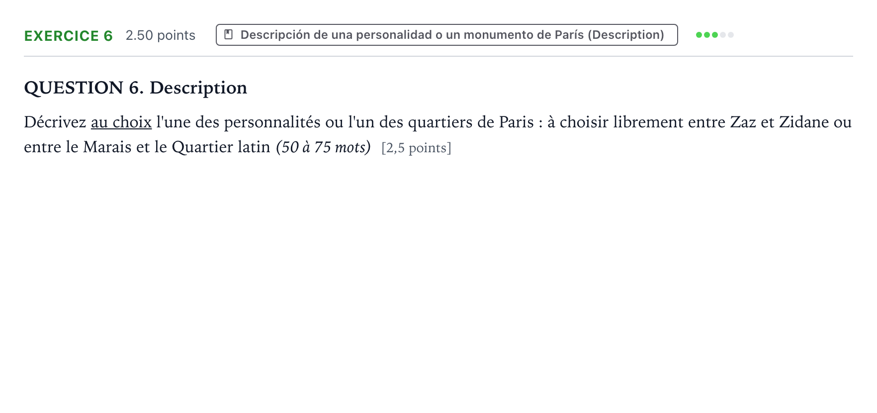 Enunciado: Problema 6 · Francés PAU Galicia Ordinaria 2021