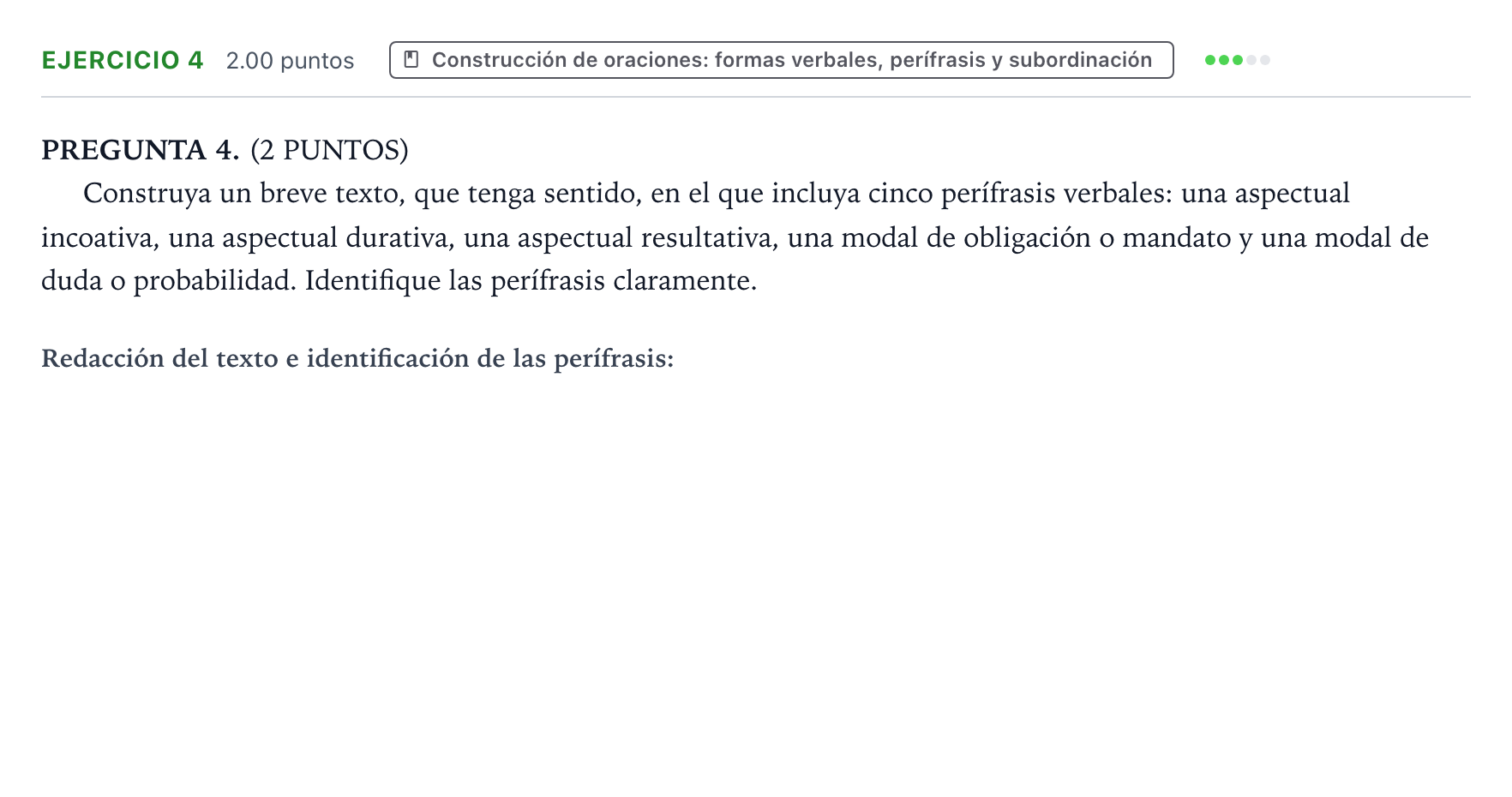 Enunciado: Problema 4 · Lengua Castellana y Literatura II PAU Galicia Extraordinaria 2021
