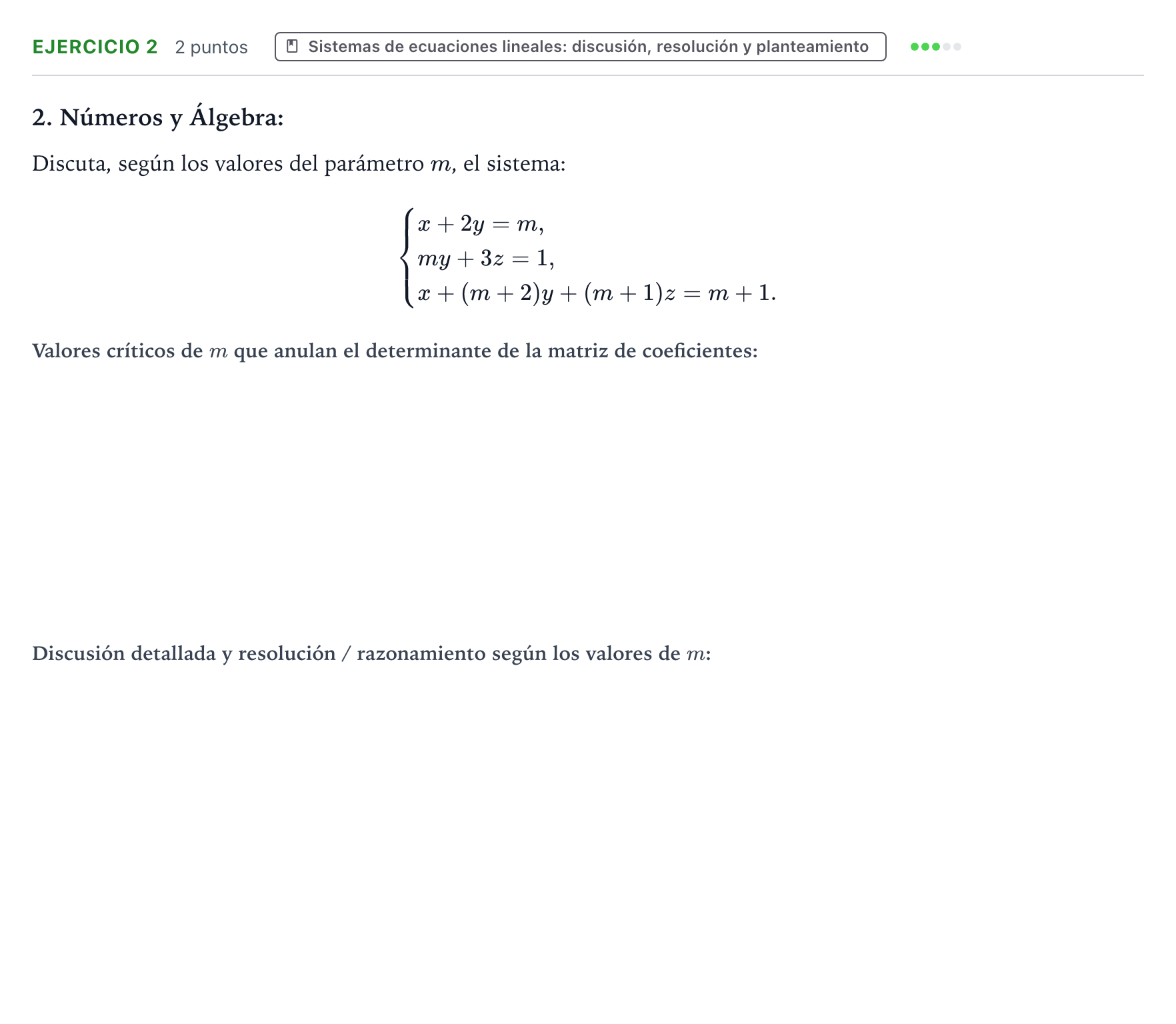 Enunciado: Problema 2 · Matemáticas II PAU Galicia Ordinaria 2021