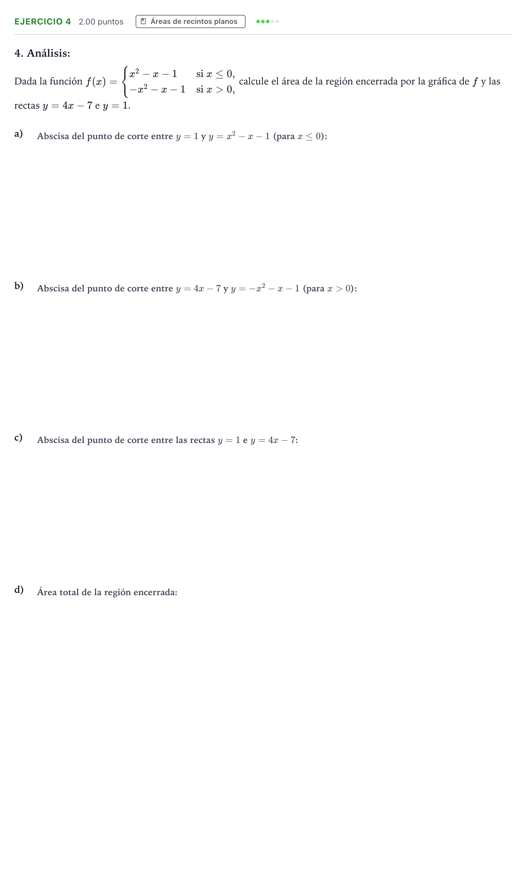 Enunciado: Problema 4 · Matemáticas II PAU Galicia Ordinaria 2021