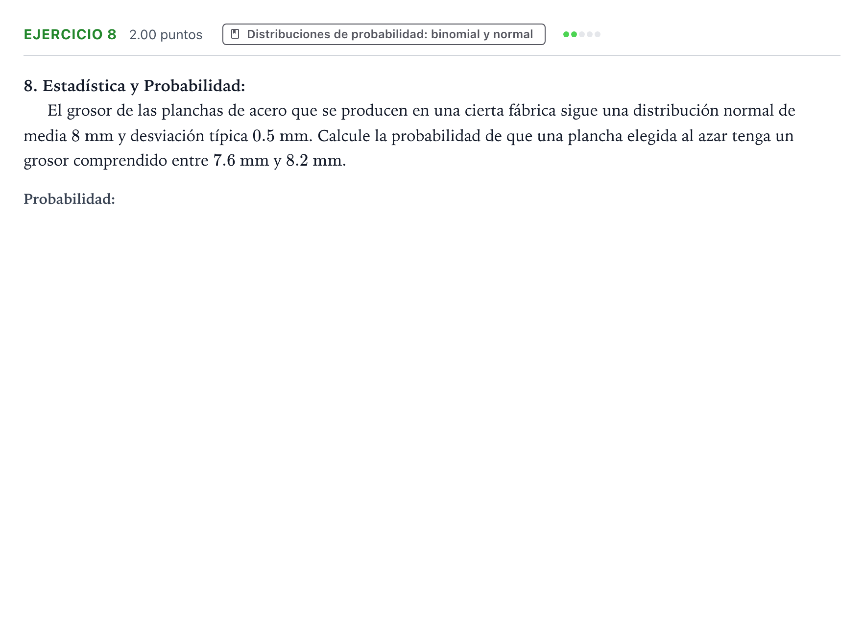 Enunciado: Problema 8 · Matemáticas II PAU Galicia Extraordinaria 2021