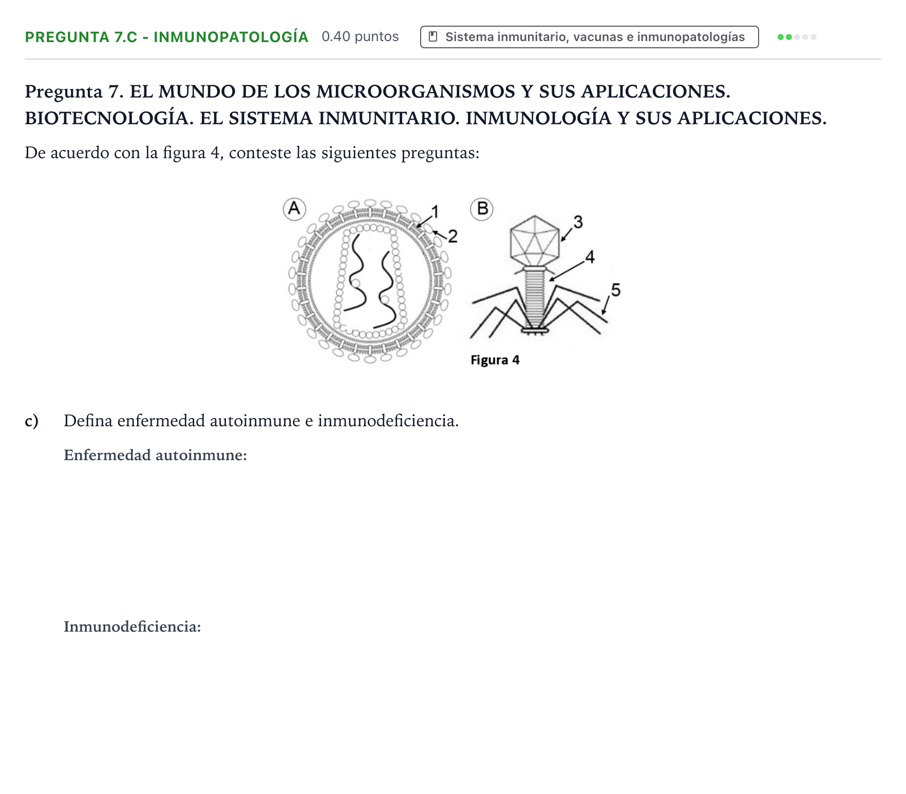 Enunciado: Pregunta 7.c - Inmunopatología · Biología PAU Galicia Ordinaria 2021
