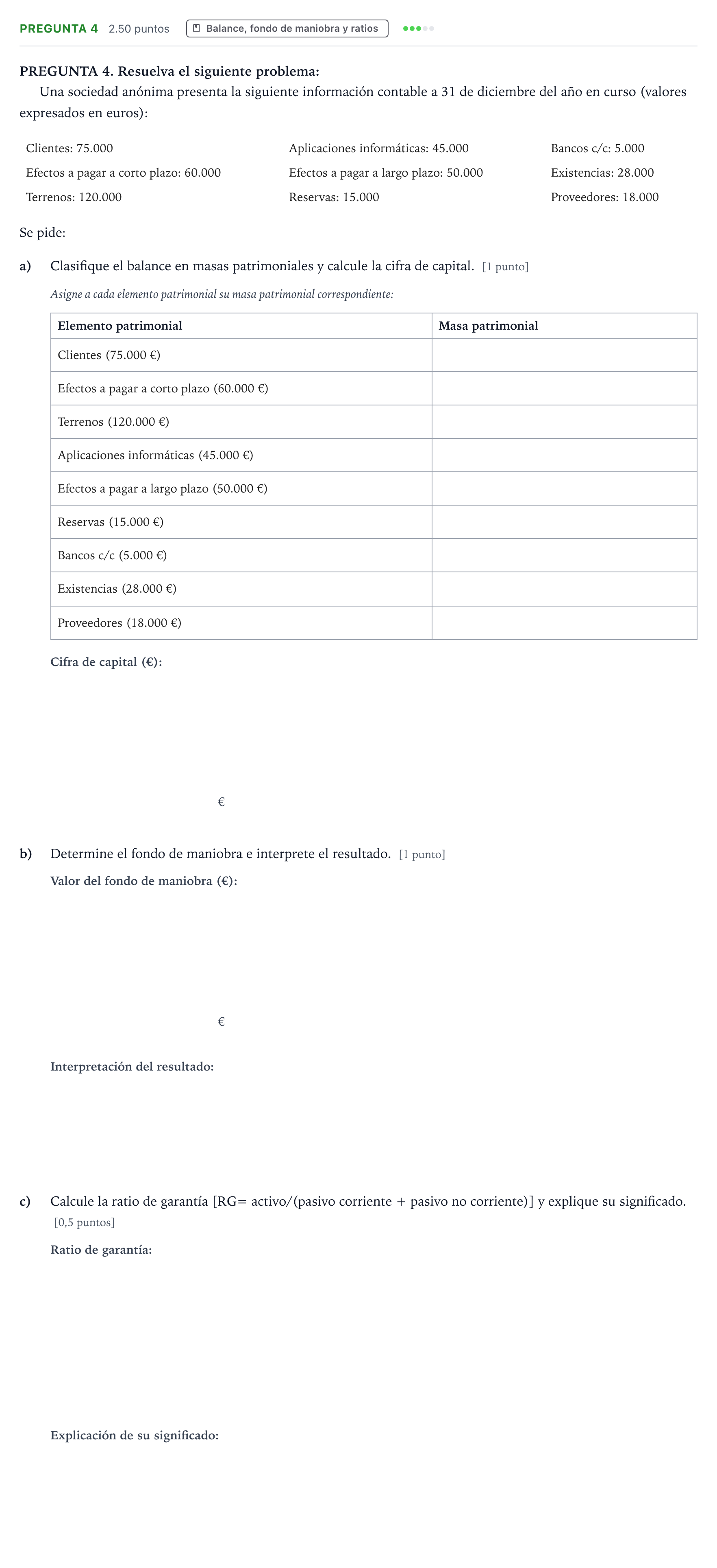 Enunciado: Pregunta 4 · Empresa y Diseño de Modelos de Negocio PAU Galicia Ordinaria 2021