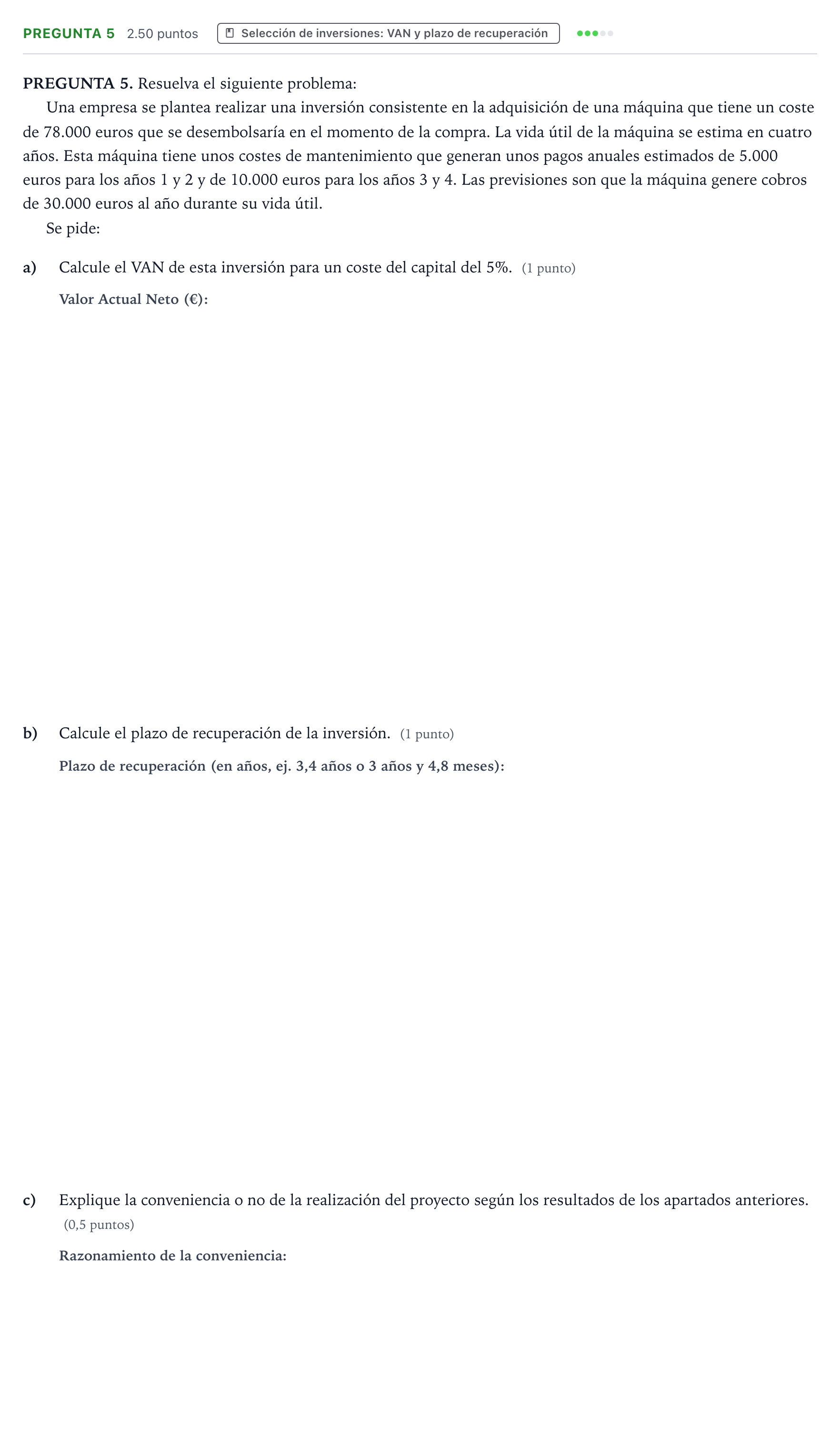 Enunciado: Pregunta 5 · Empresa y Diseño de Modelos de Negocio PAU Galicia Ordinaria 2021