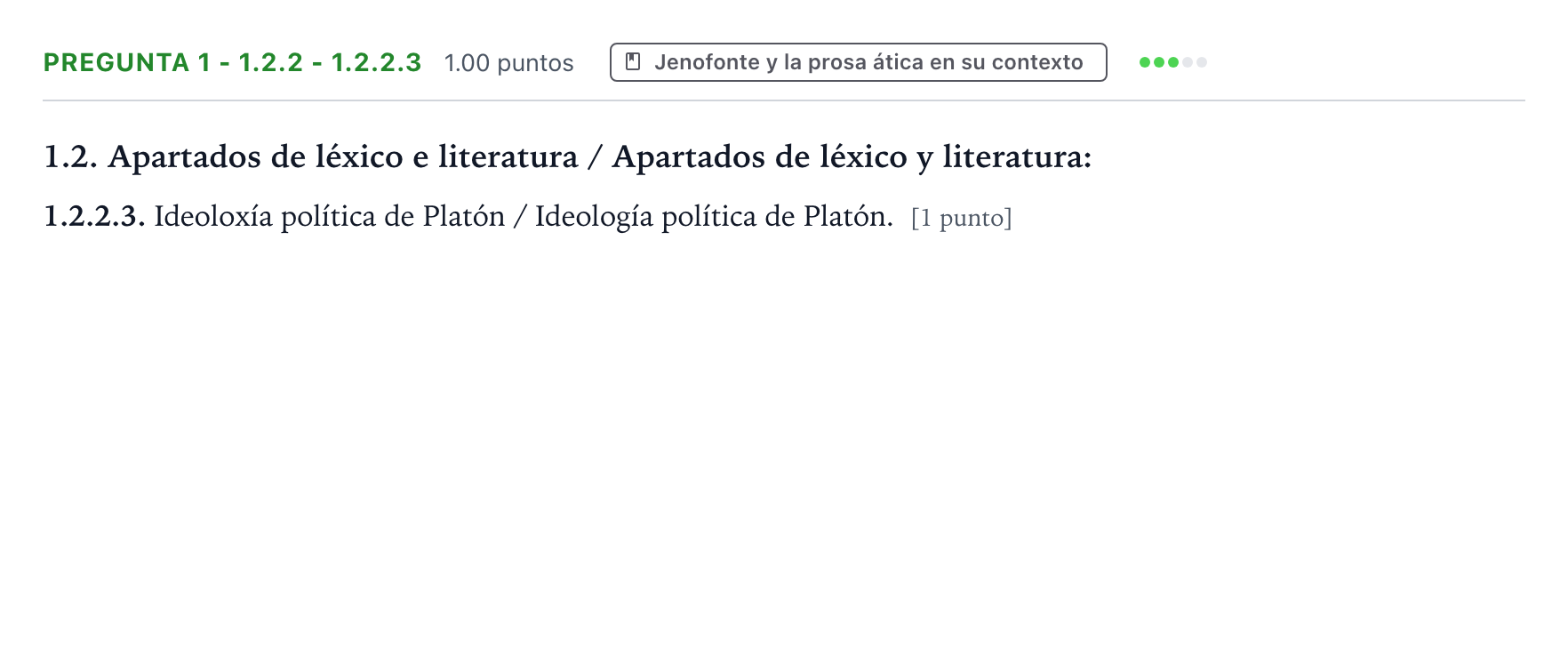 Enunciado: Pregunta 1 - 1.2.2 - 1.2.2.3 · Griego II PAU Galicia Ordinaria 2021