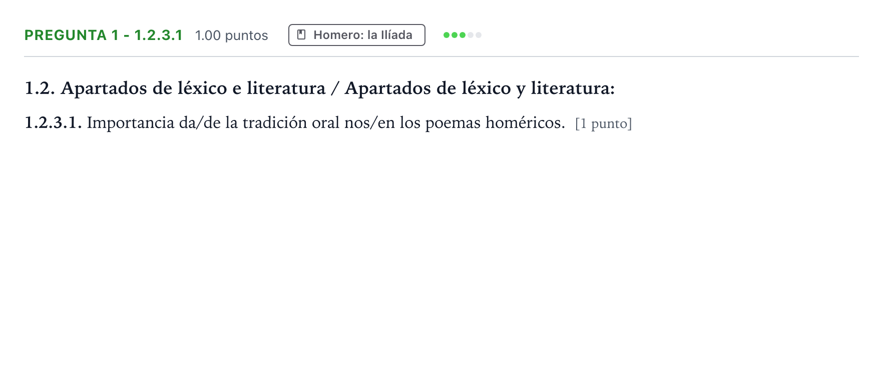 Enunciado: Pregunta 1 - 1.2.3.1 · Griego II PAU Galicia Ordinaria 2021