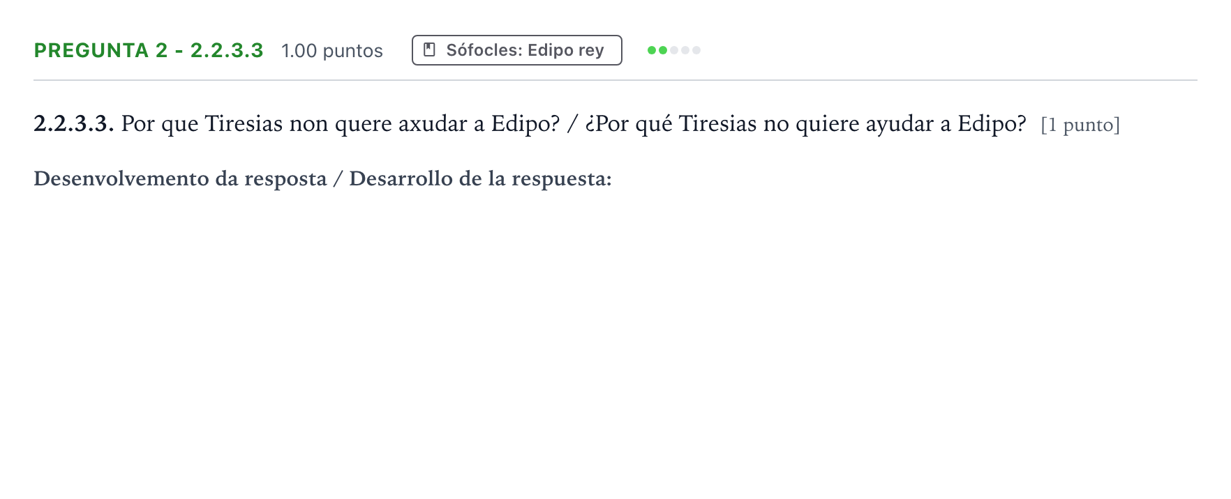 Enunciado: Pregunta 2 - 2.2.3.3 · Griego II PAU Galicia Ordinaria 2021