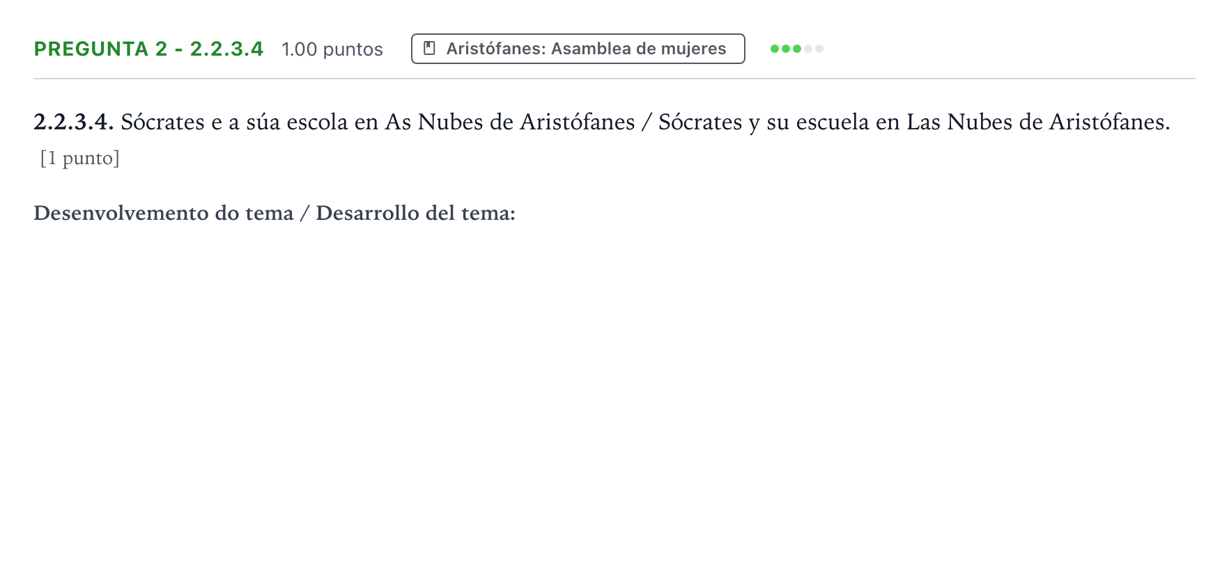 Enunciado: Pregunta 2 - 2.2.3.4 · Griego II PAU Galicia Ordinaria 2021