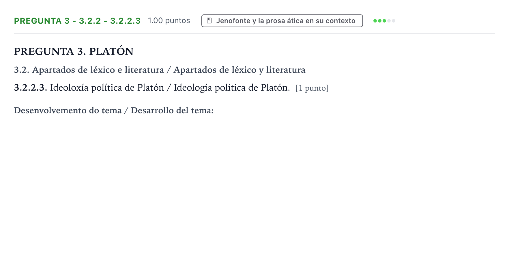 Enunciado: Pregunta 3 - 3.2.2 - 3.2.2.3 · Griego II PAU Galicia Ordinaria 2021