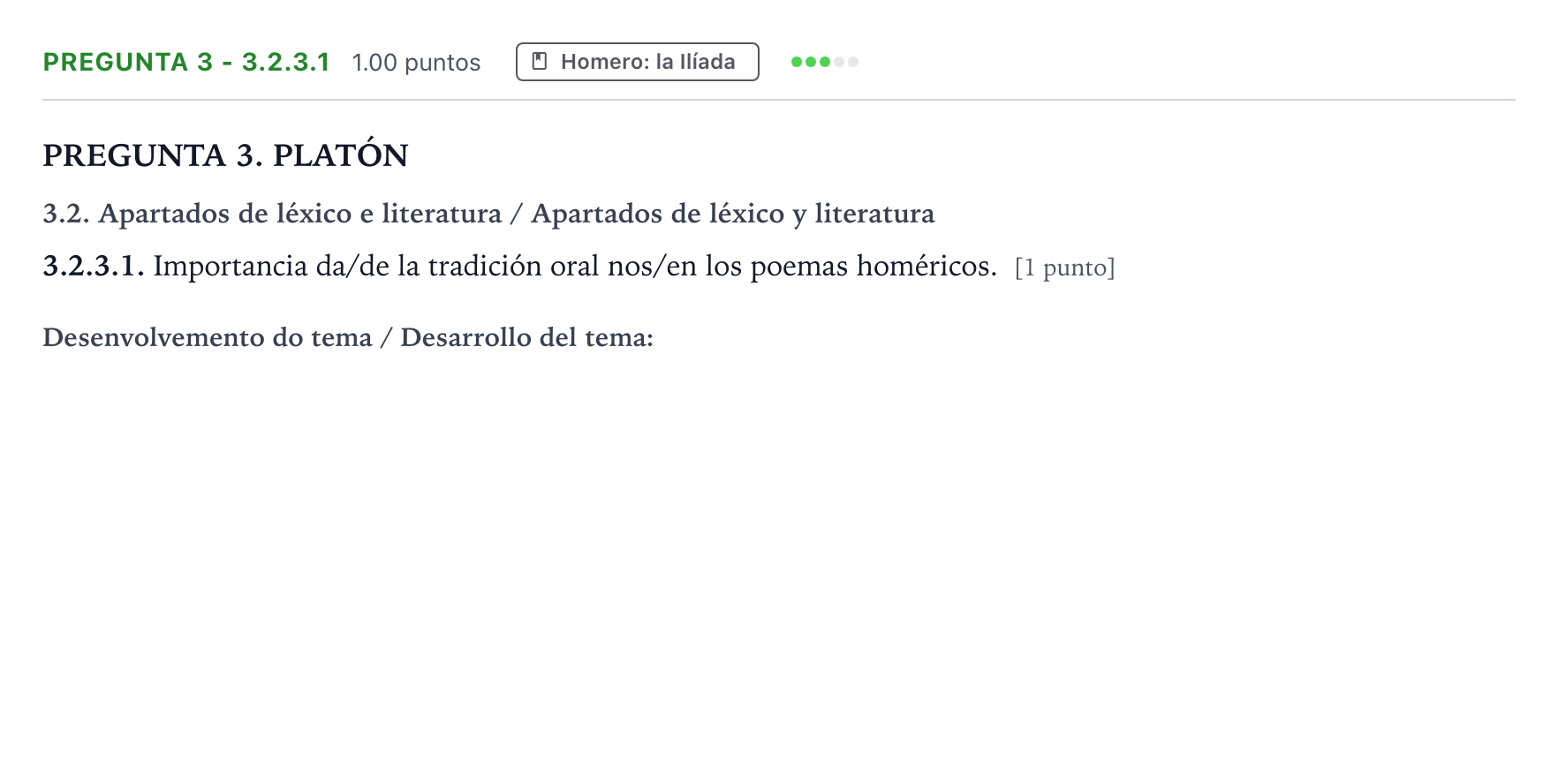 Enunciado: Pregunta 3 - 3.2.3.1 · Griego II PAU Galicia Ordinaria 2021