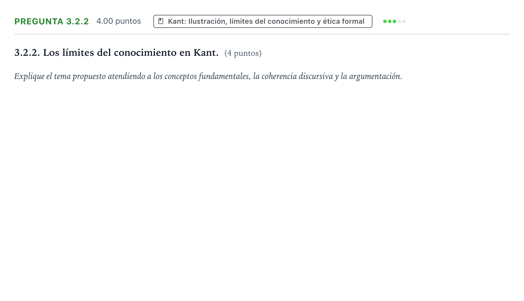 Enunciado: Pregunta 3.2.2 · Historia de la Filosofía PAU Galicia Ordinaria 2021