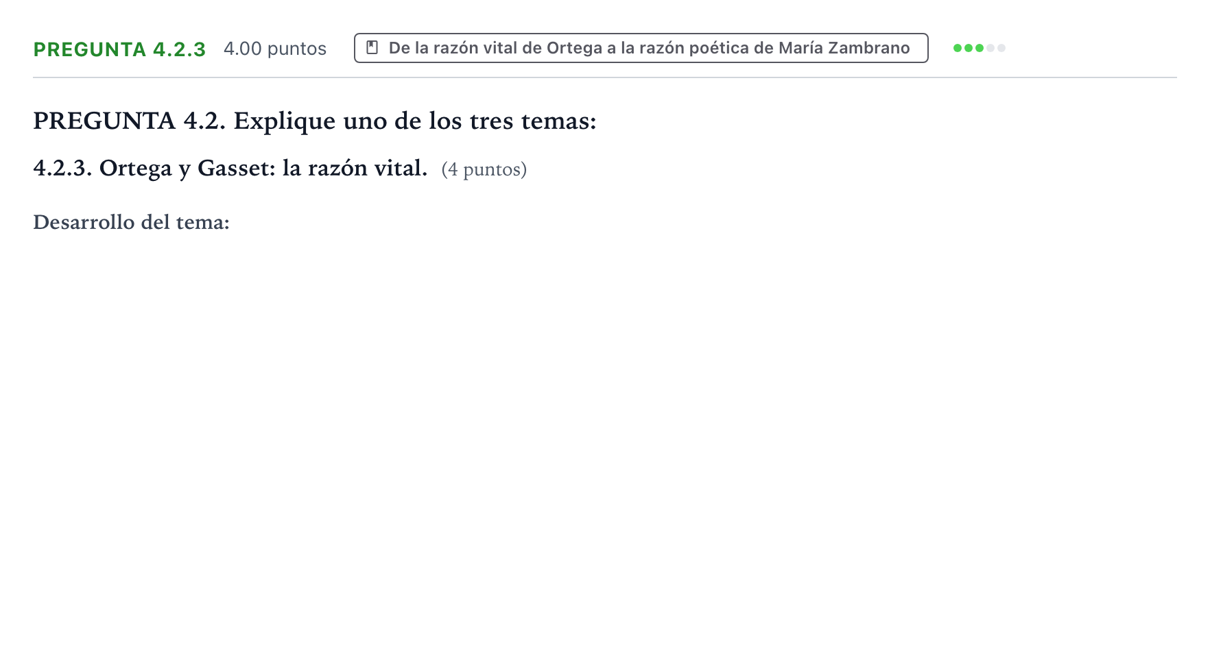 Enunciado: Pregunta 4.2.3 · Historia de la Filosofía PAU Galicia Ordinaria 2021