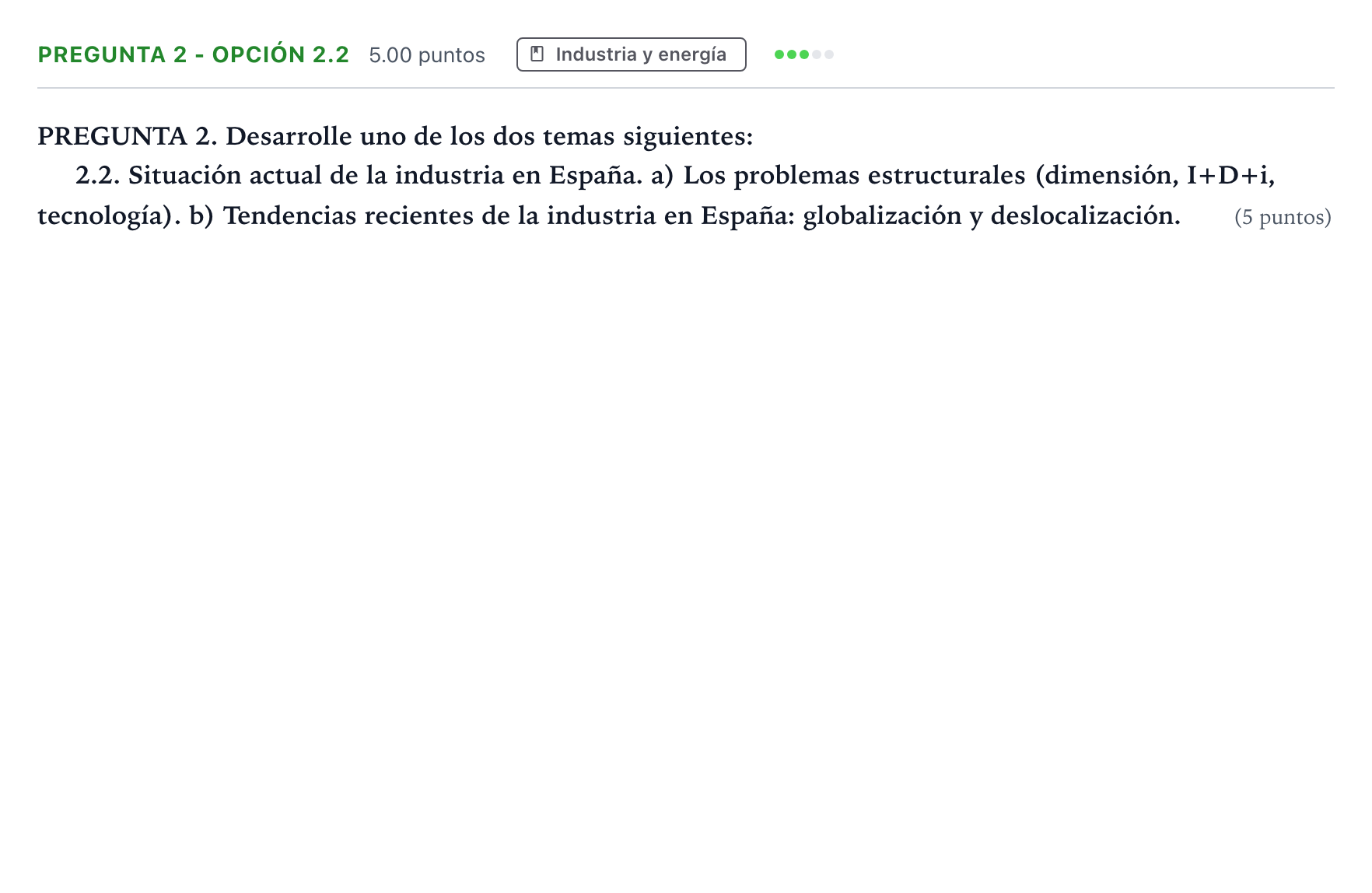 Enunciado: Pregunta 2 - Opción 2.2 · Geografía PAU Galicia Ordinaria 2021