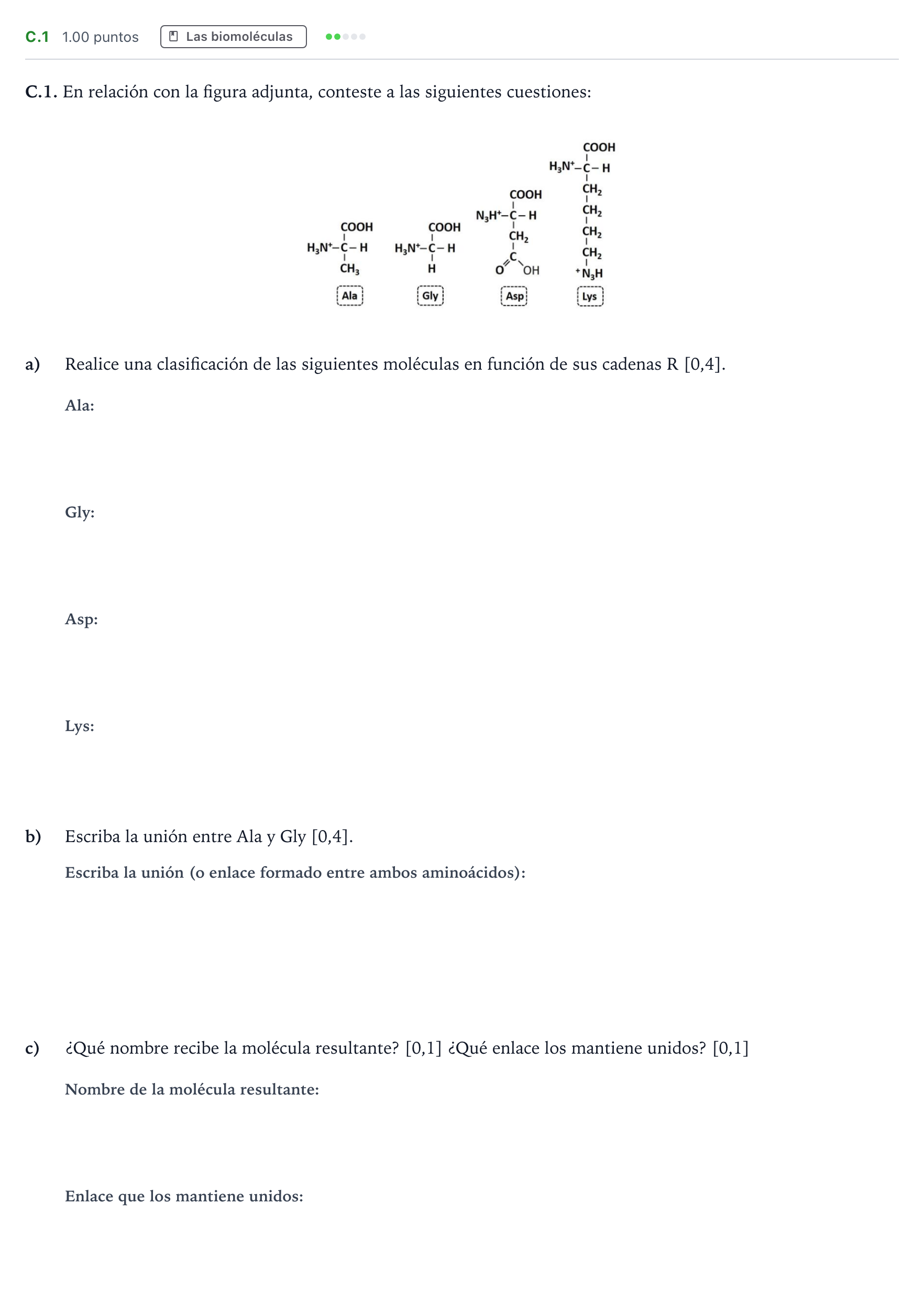 Enunciado: Ejercicio C.1 · Biología PAU Andalucía Extraordinaria Reserva 2021