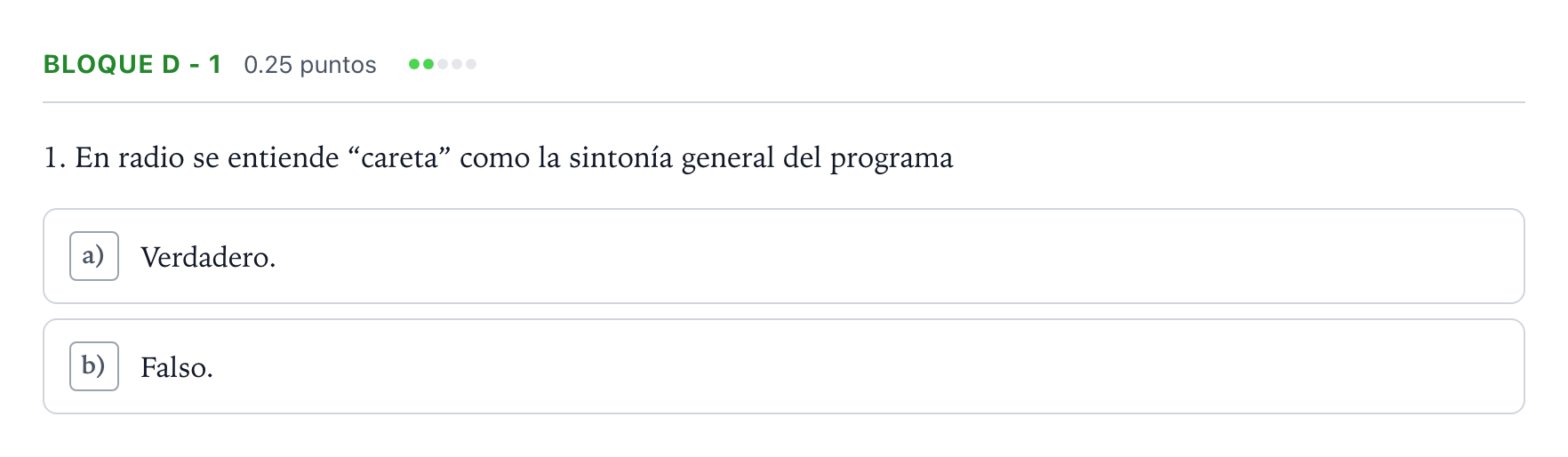 Enunciado: Bloque D - 1 · Cultura Audiovisual II PAU Andalucía Extraordinaria Titular 2021