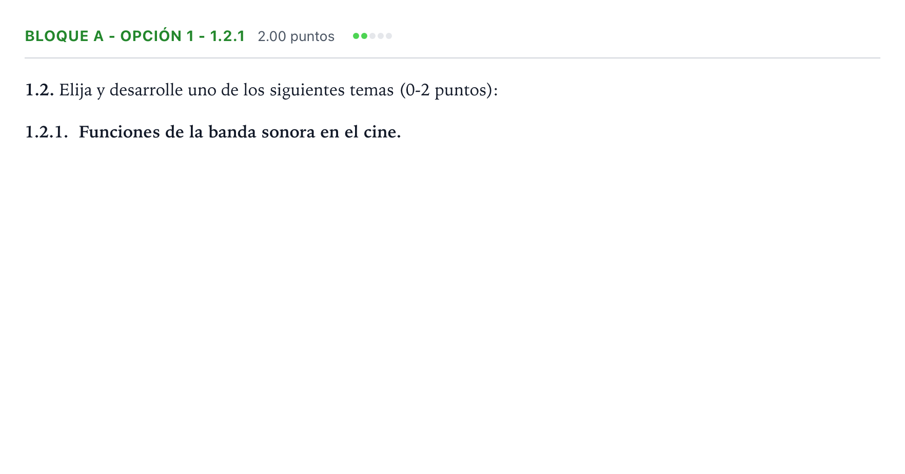 Enunciado: Bloque A - Opción 1 - 1.2.1 · Cultura Audiovisual II PAU Andalucía Ordinaria Reserva 2021