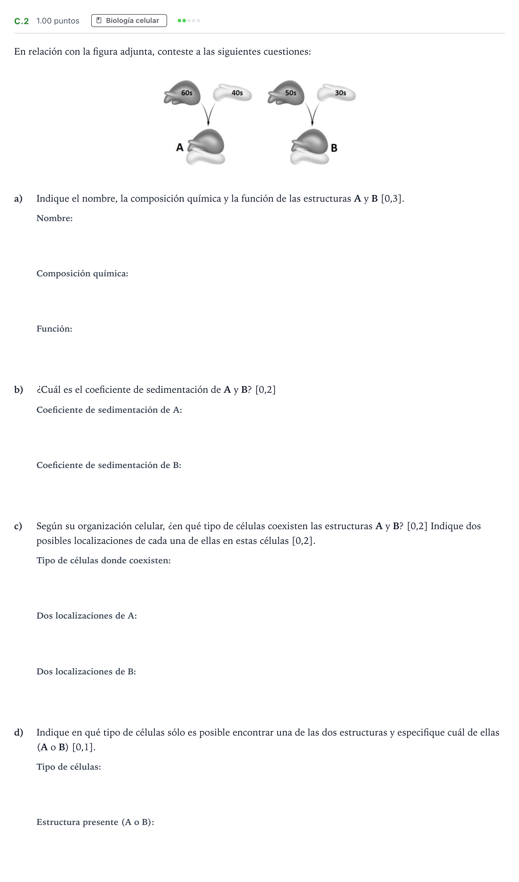 Enunciado: Ejercicio C.2 · Biología PAU Andalucía Ordinaria Suplente 2021