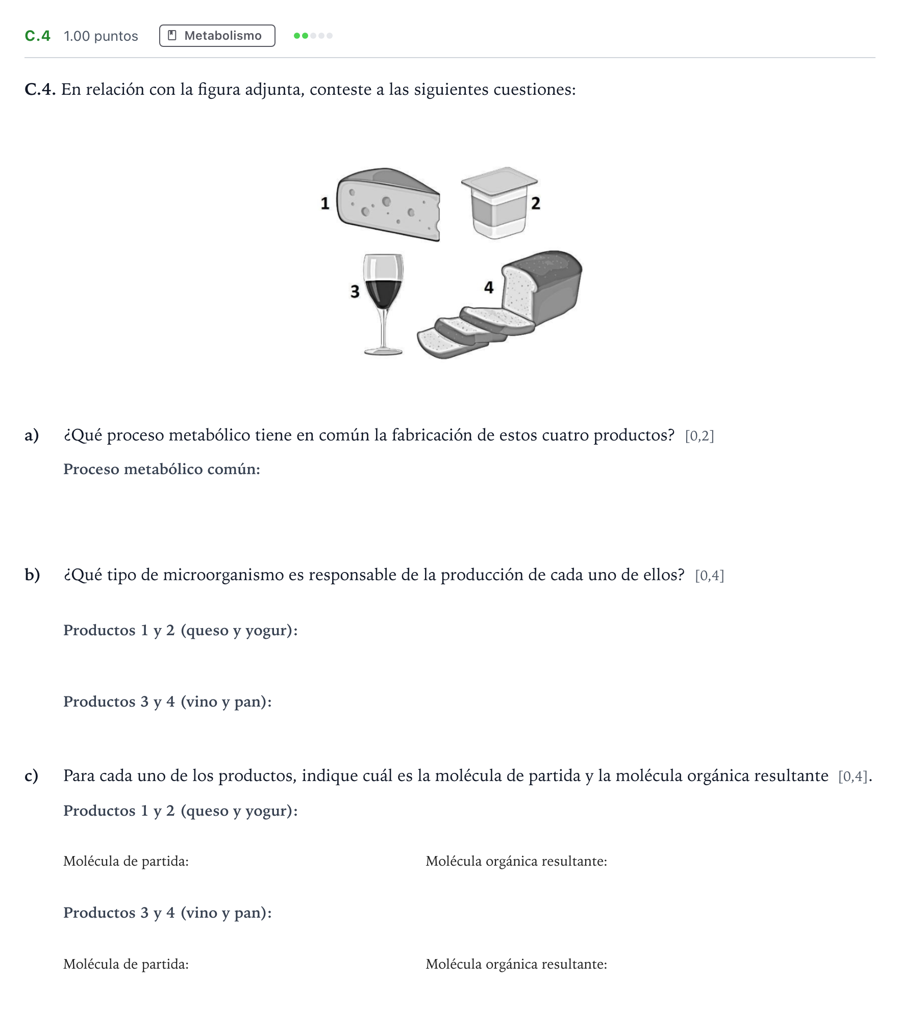 Enunciado: Ejercicio C.4 · Biología PAU Andalucía Ordinaria Suplente 2021