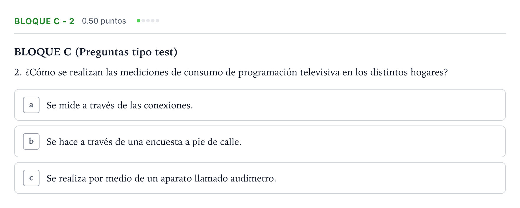 Enunciado: Bloque C - 2 · Cultura Audiovisual II PAU Andalucía Ordinaria Suplente 2021