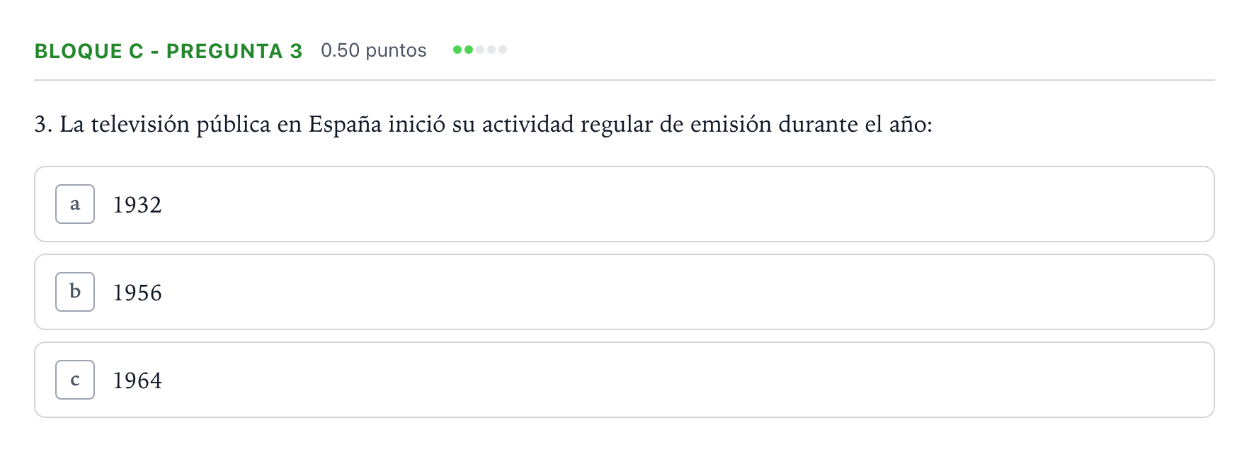 Enunciado: Bloque C - Pregunta 3 · Cultura Audiovisual II PAU Andalucía Ordinaria Titular 2021