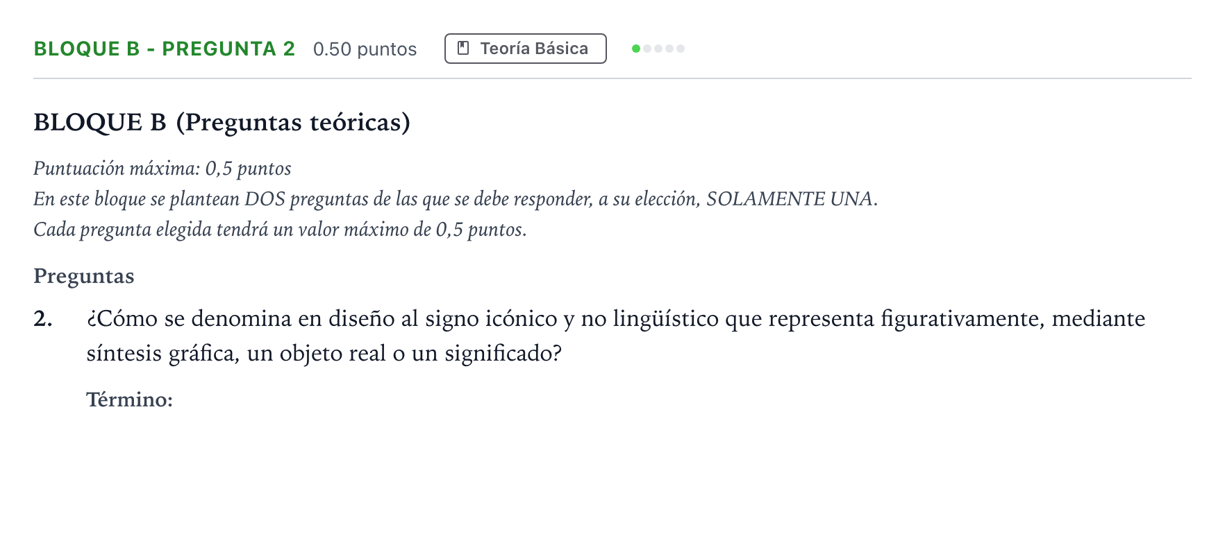 Enunciado: Bloque B - Pregunta 2 · Diseño PAU Andalucía Extraordinaria Reserva 2021