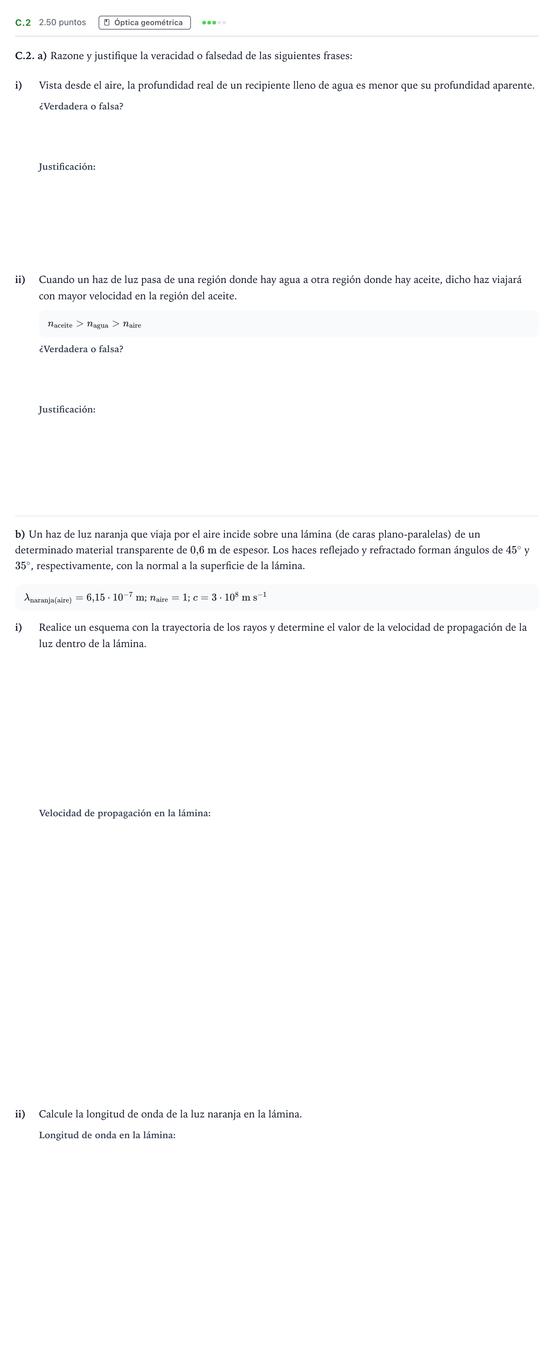 Enunciado: Ejercicio C.2 · Física PAU Andalucía Extraordinaria Reserva 2021